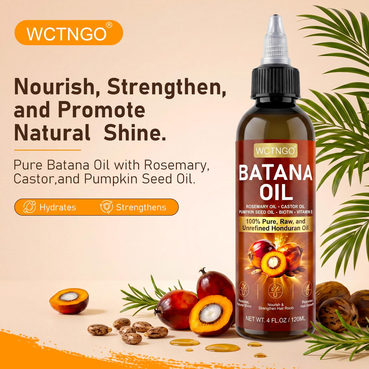Batana Oil for Hair Growth 100 Pure Unrefined with Rosemary - WCTNGO Official Imagery - 7