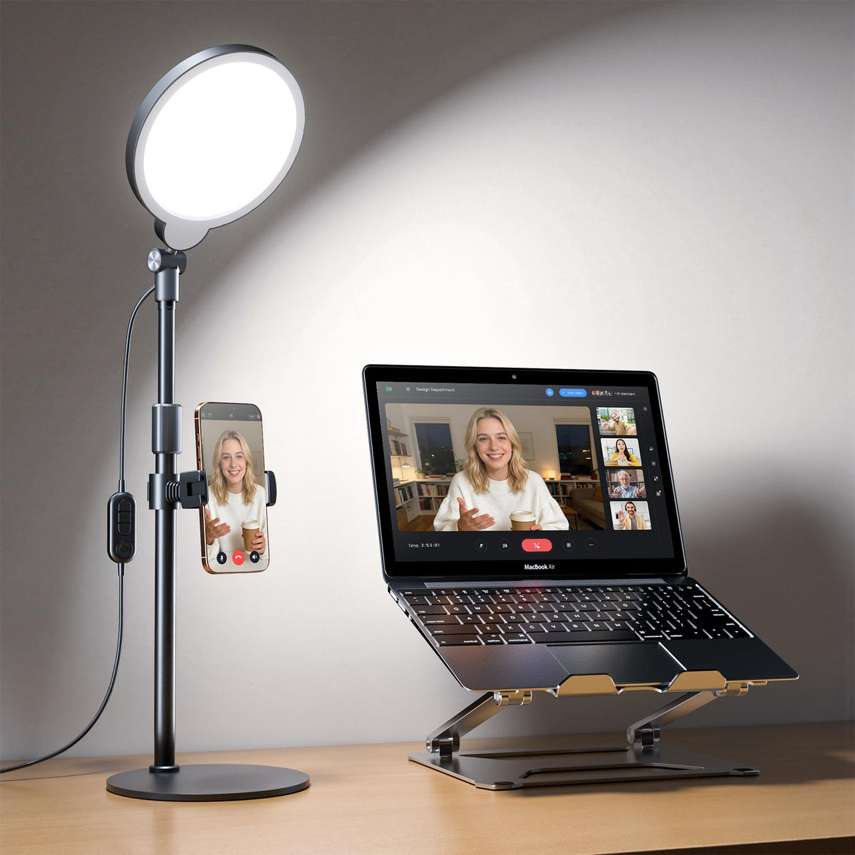 Desk Ring Light with Stand for Computer 30 Modes Video - Yarrashop Official Imagery - 1