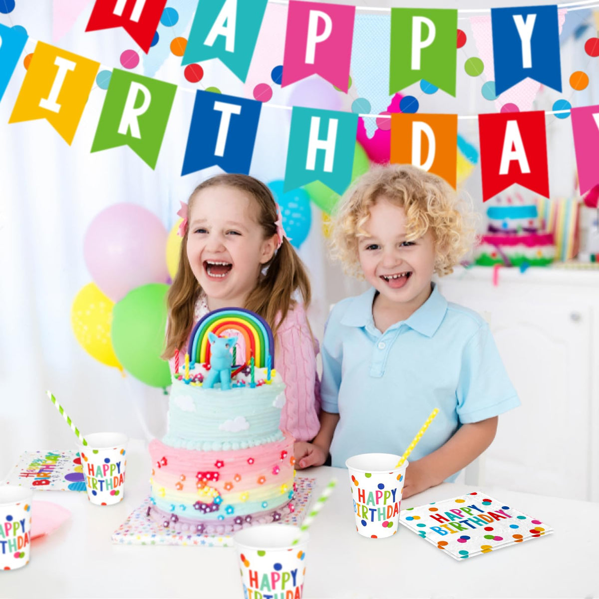 Happy Birthday Decorations Happy Birthday Party Supplies Set - Gatherfun Official Imagery - 7