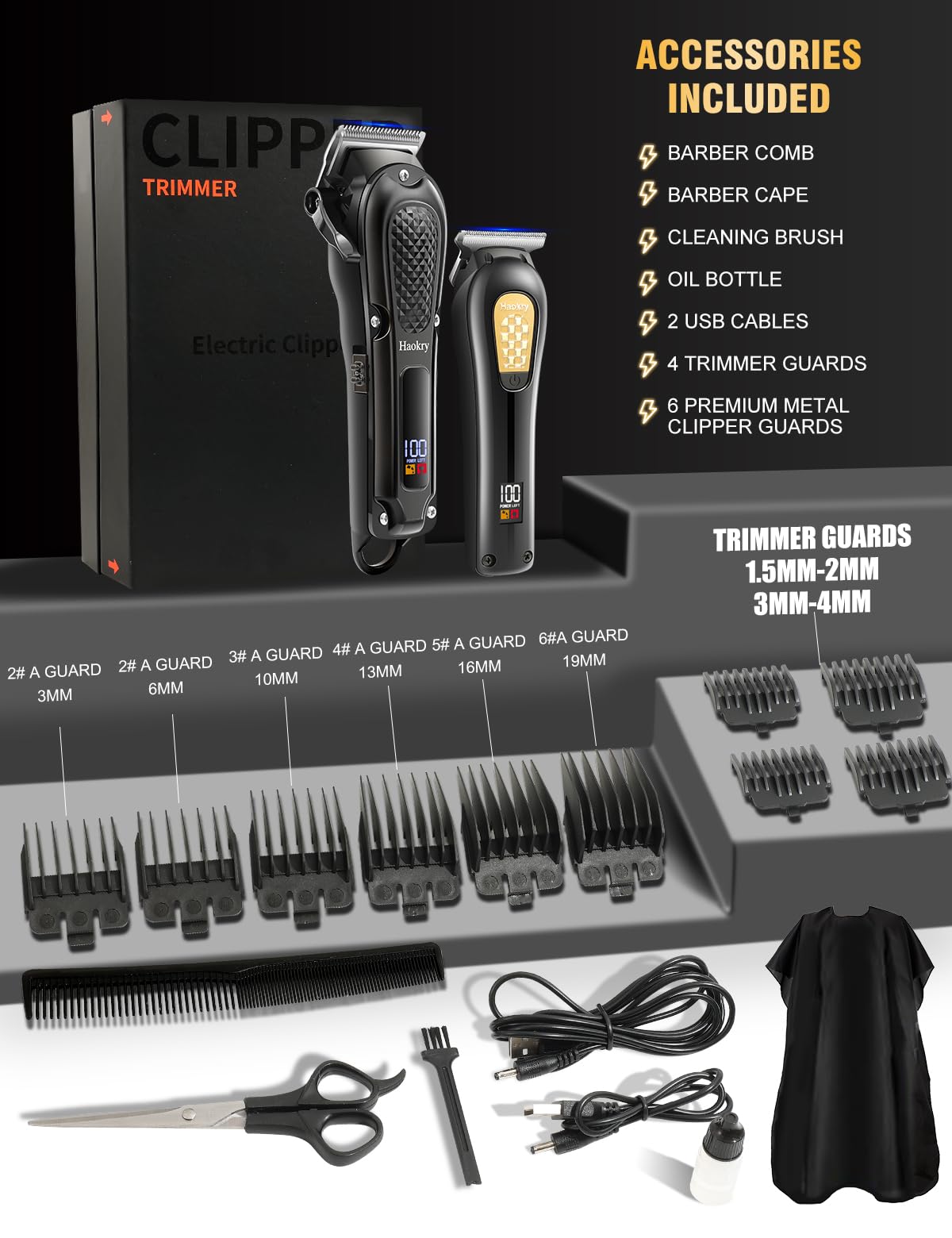Haokry Hair Clippers Trimmer for Men Professional Barber - Haokry Official Imagery - 5