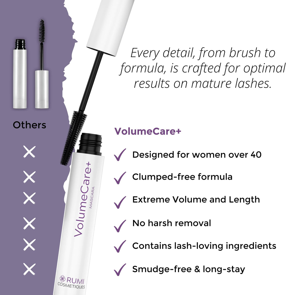 Rumi Cosmetiques VolumeCare Mascara for Older Women Natural - Rumi Cosmetiques Official Imagery - 7