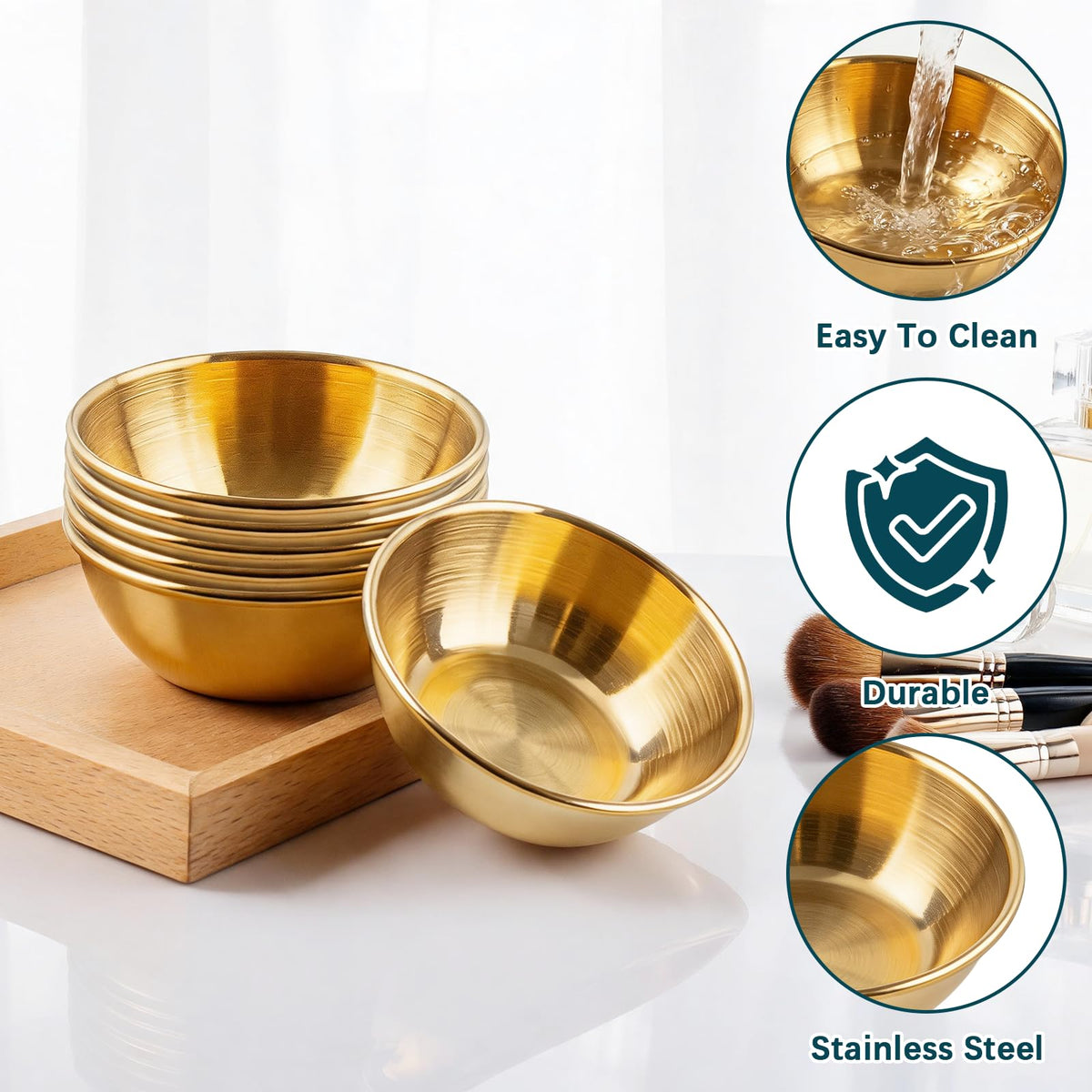 12 Pcs DIY Face Mask Mixing Bowl 3 23 Stainless Steel - Fyziqon Official Imagery - 5