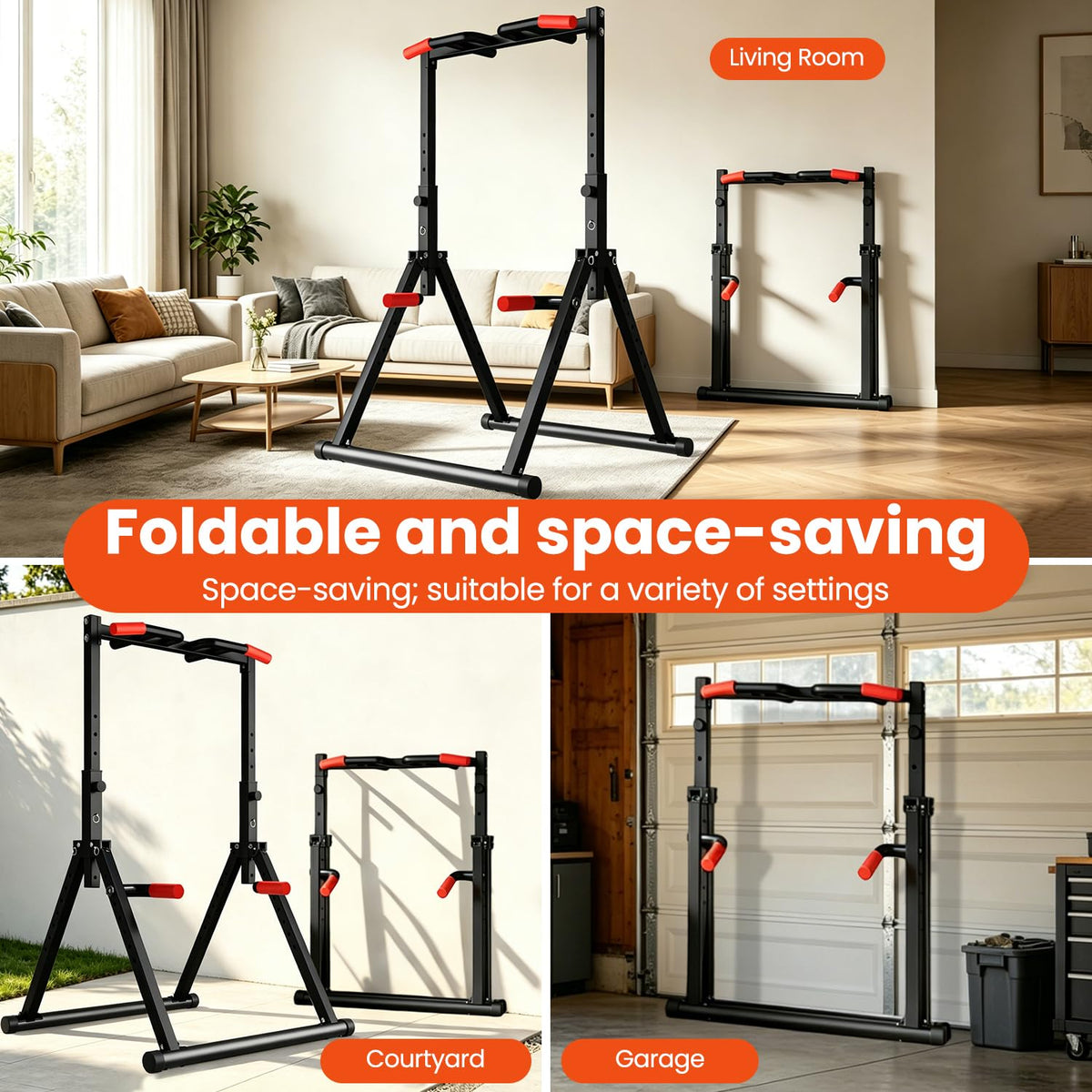 DOBESTS Power Tower Pull Up Bar Free Standing Foldable Pull - DOBESTS Official Imagery - 8