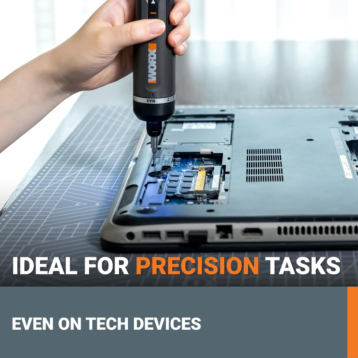 WORX Cordless Screwdriver 4V 30 Piece Accessory Kit WX242L - Premium Selection Official Imagery - 5