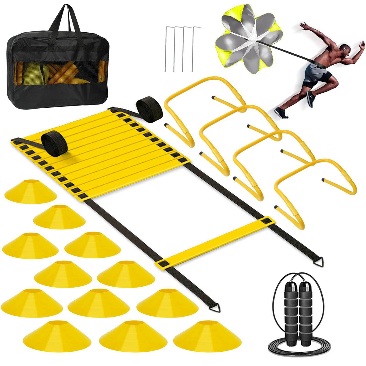 Agility Ladder Soccer Training Equipment Set 4 Agility - YGORTECH Official Imagery - 1