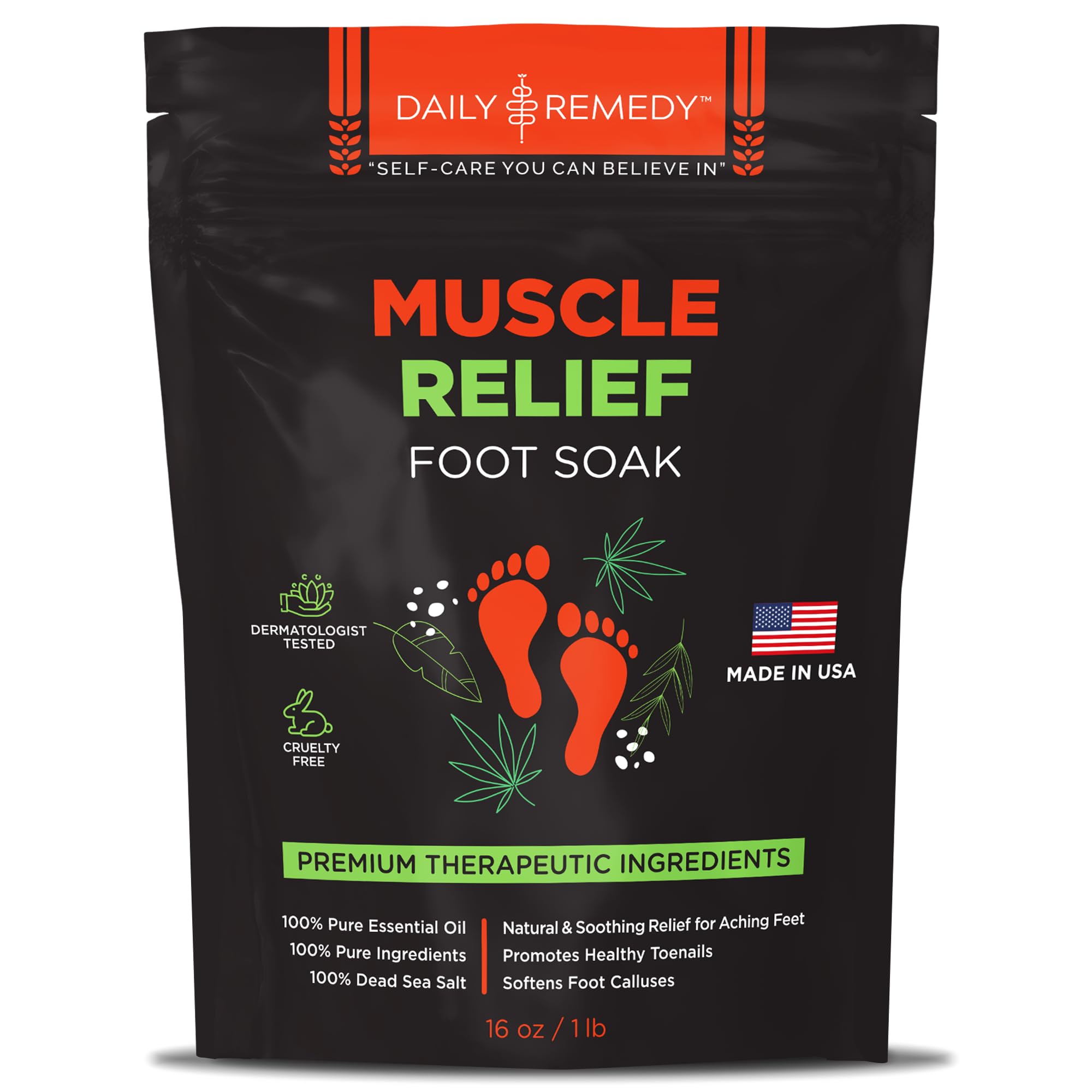 Daily Remedy Muscle Relief Foot Soak with Epsom Salt 1lb