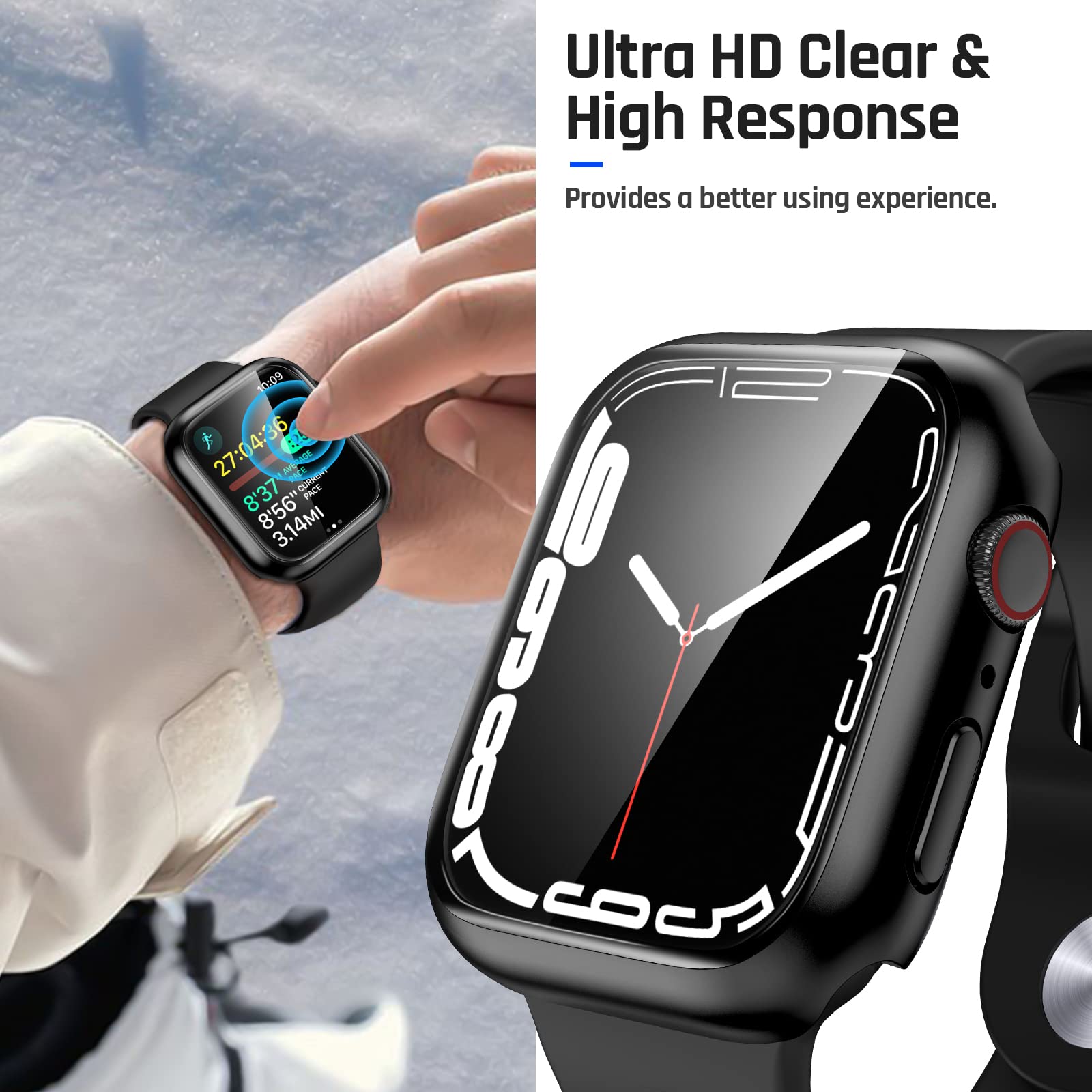 Goton IP67 Waterproof Case with Glass for Apple Watch 40mm Series 6/5/ - View 6