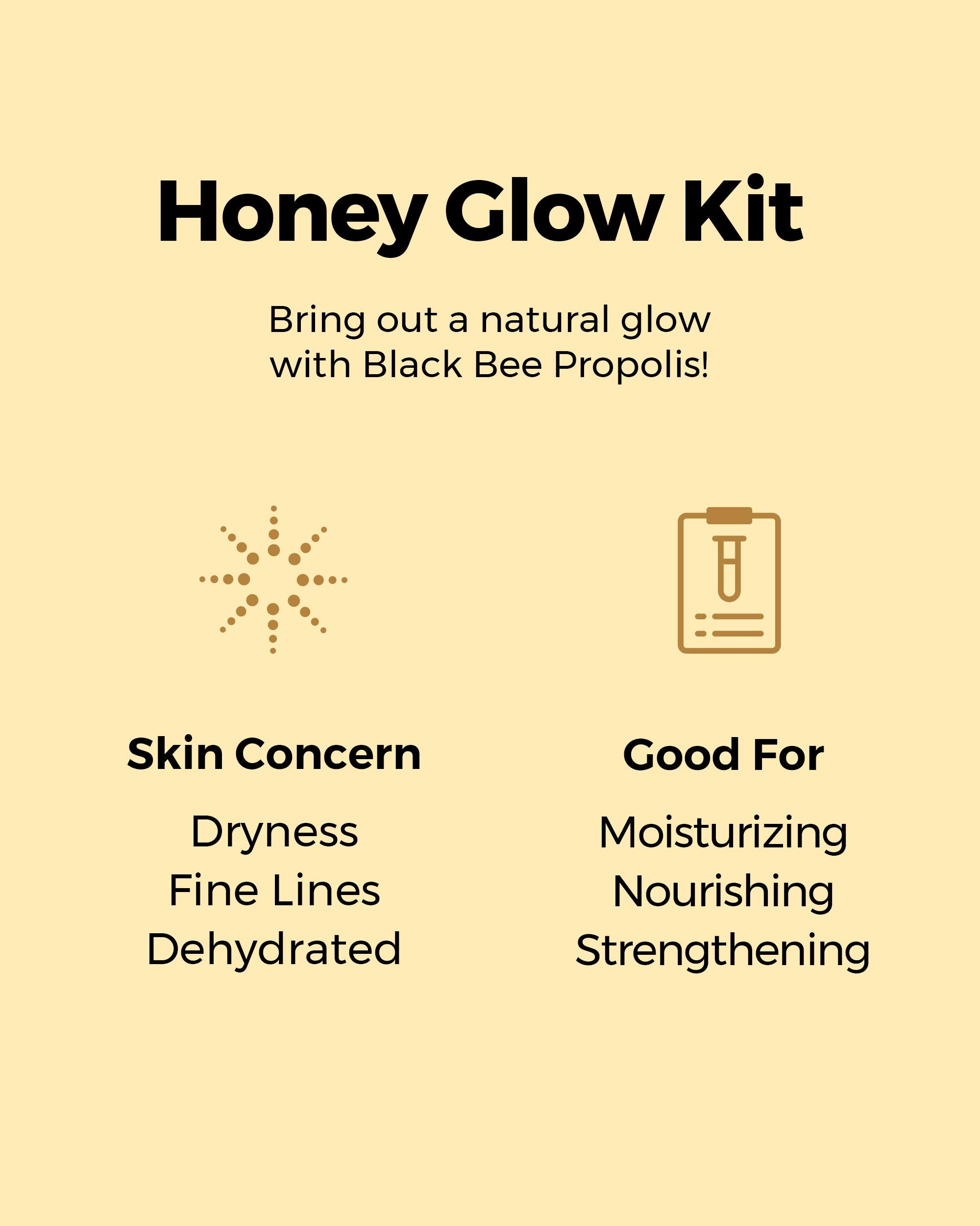 COSRX Honey Glow Kit, Propolis Toner, Serum &amp; Cream, Travel - COSRX