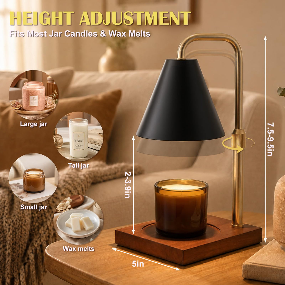Candle Warmer Lamp with Timer Birthday Gifts for Women - BJFFN Official Imagery - 3