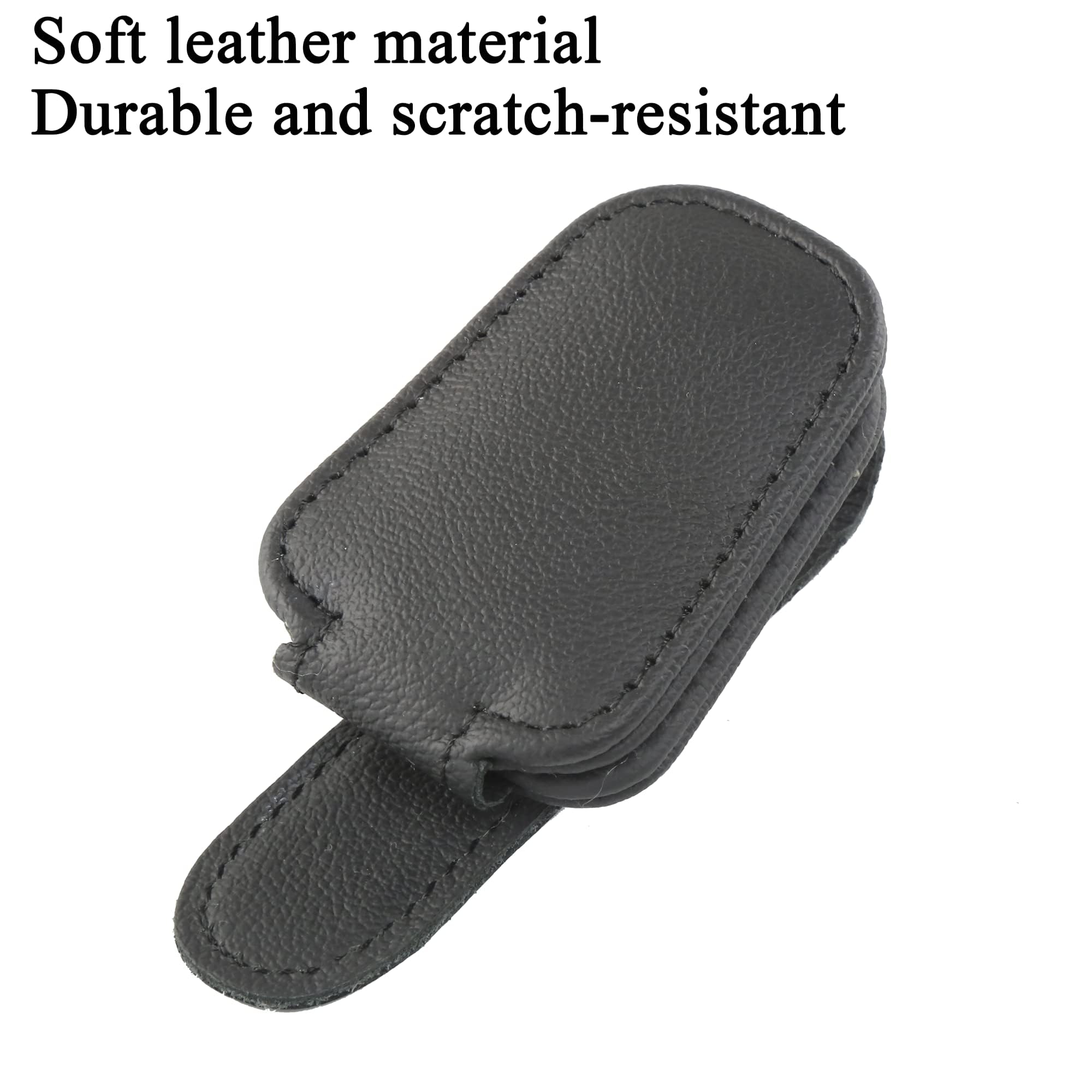 KIWEN Sunglasses Holders for Car Visor, Magnetic Leather Glasses Eyeglass Clip f - KIWEN Official Product View 3