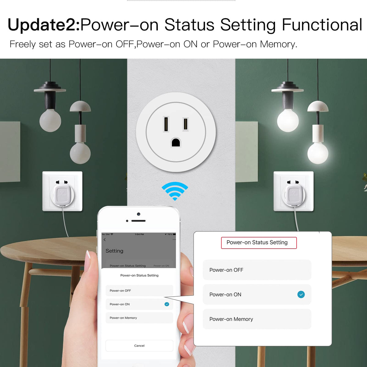 MoesGo Smart Dimmer Plug WiFi Plug in Dimmer for Lamps White - MoesGo Official Imagery - 4