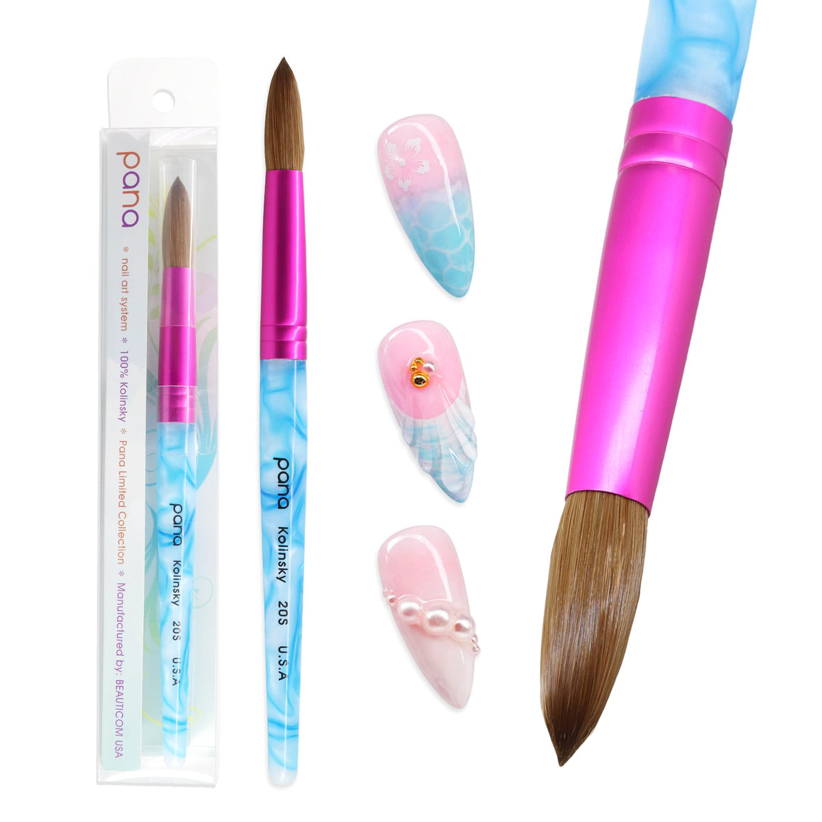 PANA Pure Kolinsky Hair Acrylic Nail Brush - PANA Official Imagery - 3