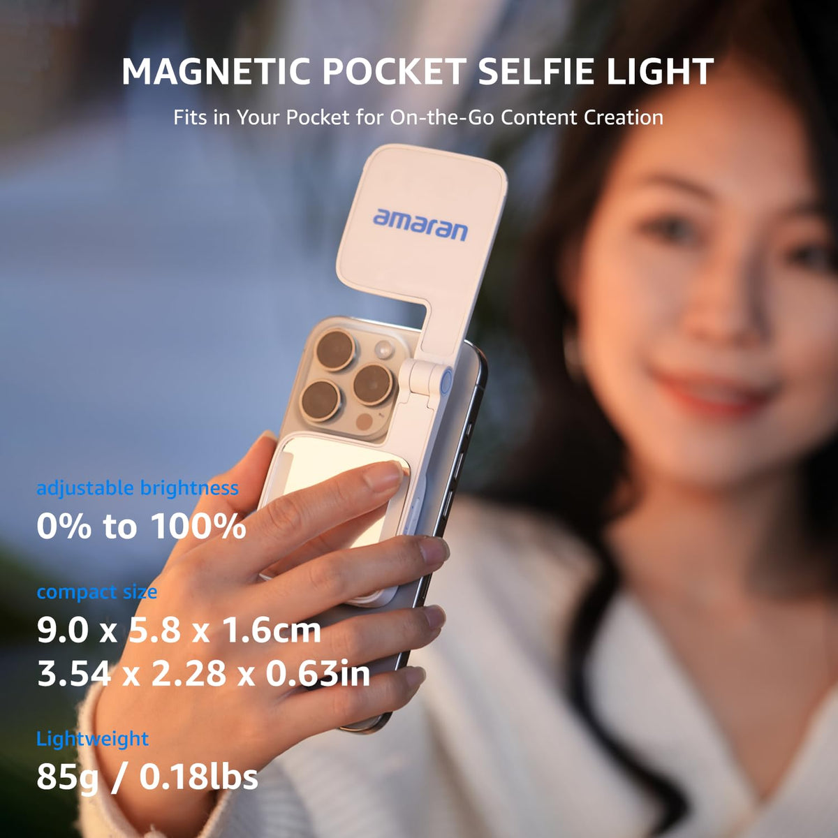 amaran Go Magnetic Phone Selfie Light - Amaran Official Imagery - 3