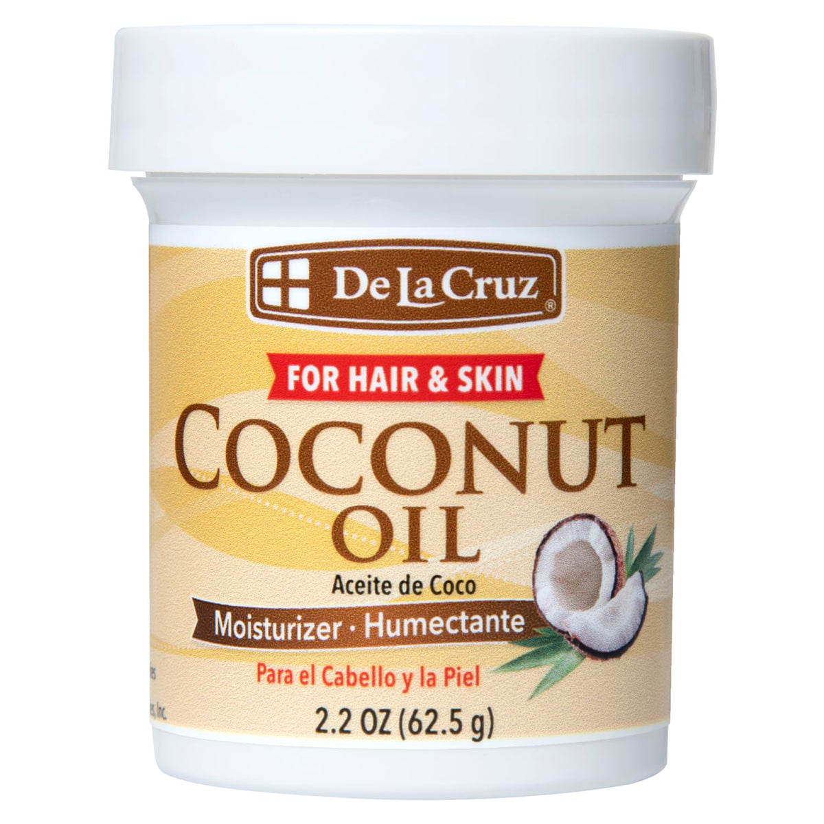 De La Cruz Expeller Pressed Coconut Oil for Skin Hair 2 2 FL - De La Cruz Official Product Imagery - 1