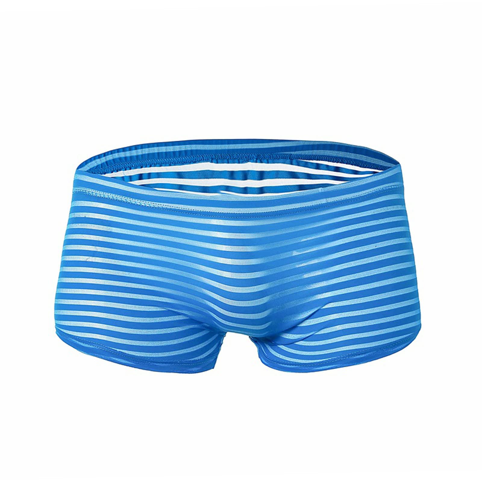 Mesh Underwear for Men Striped Breathable Quick Dry Boxer Briefs Mens - View 5