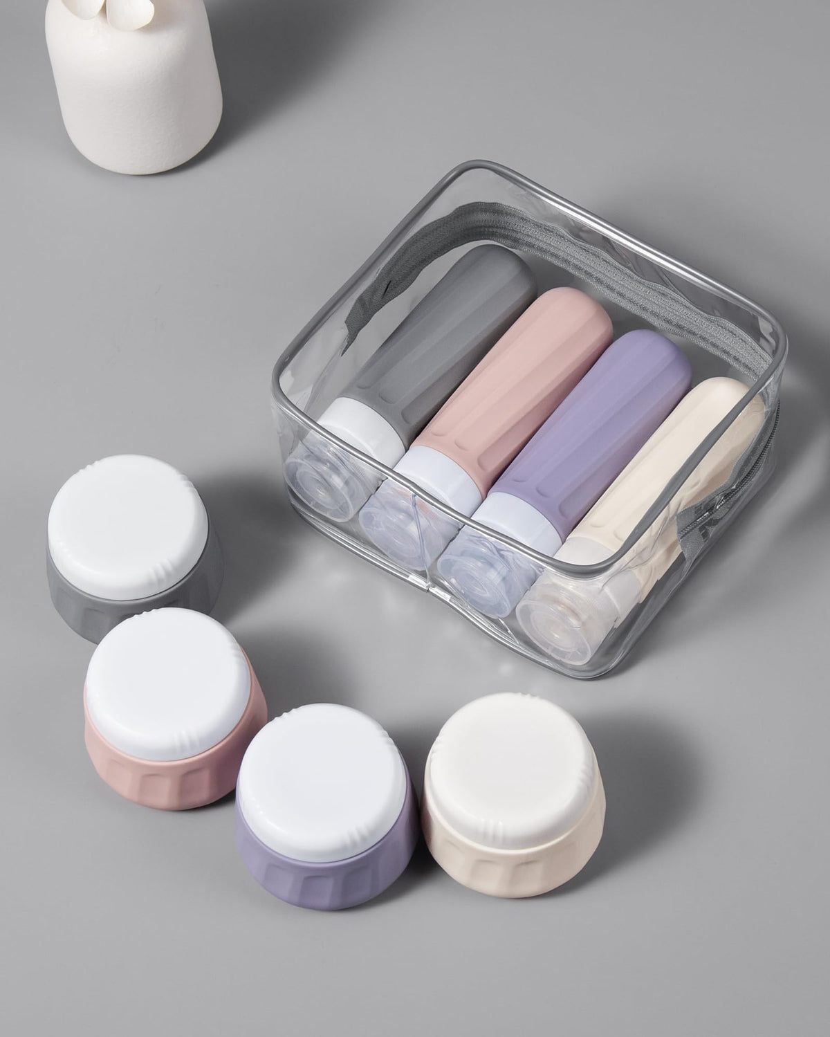 Travel Size Toiletries 8 Pack TSA Approved 3oz Silicone - Mrsdry Official Imagery - 8