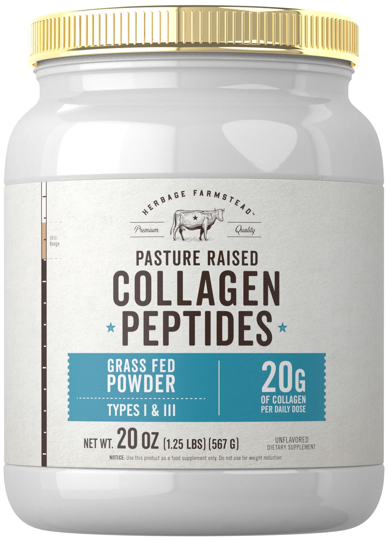 Carlyle Grass Fed Collagen Peptides Powder 20oz - Carlyle Official Imagery - 1
