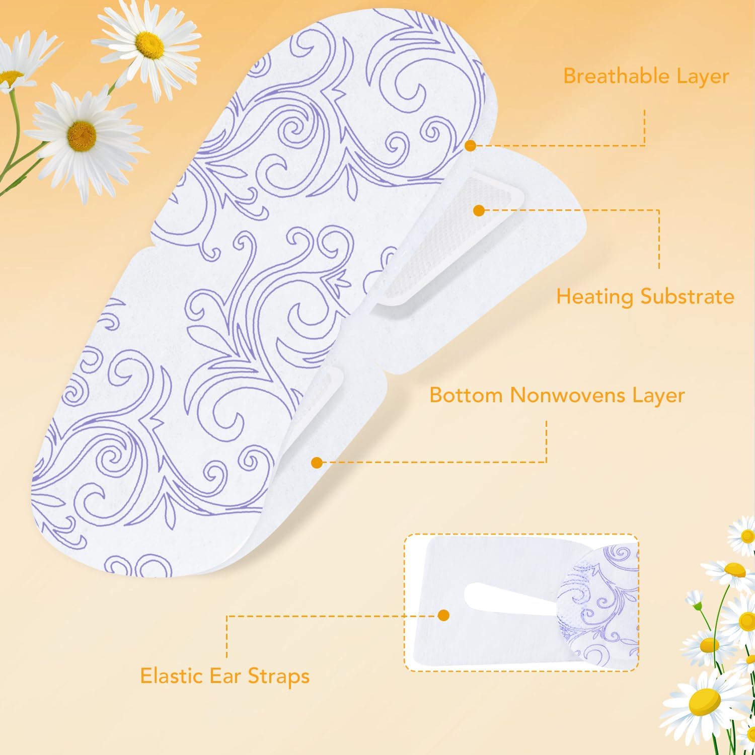 XPCARE 60 Pack Steam Eye Mask Disposable for Dry Eyes Cornea Care-Chamomile