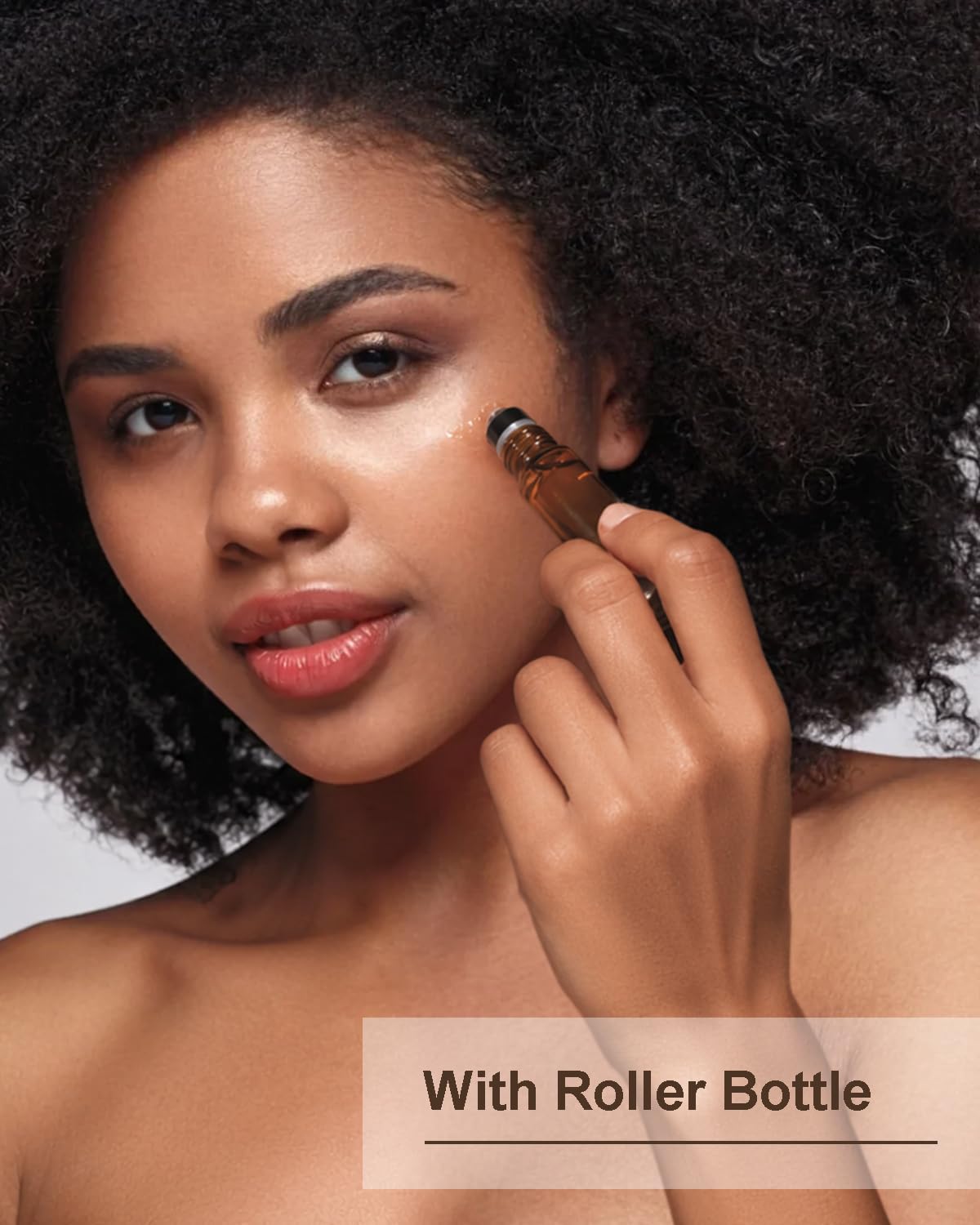 Yoken USDA Organic Castor Oil 4oz in a roller bottle, a natural skin moisturizer and cold-pressed skincare product.