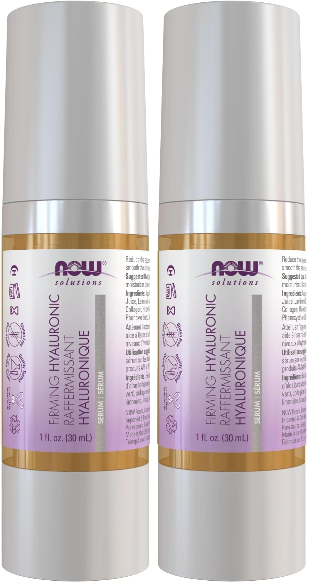 NOW Foods Solutions, Hyaluronic Acid Firming Serum, Naturally Reduces - NOW Official Product View 7