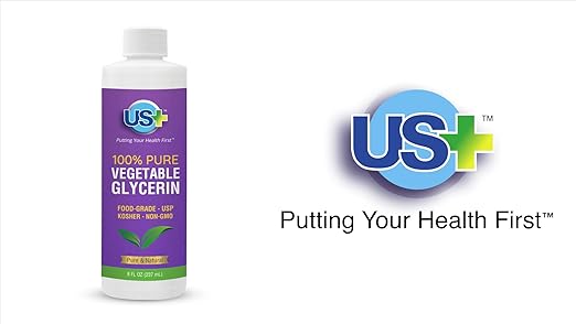 US+ Vegetable Glycerin, Food Grade, USP, 100% Pure - 32 Fl Oz - Product Imagery