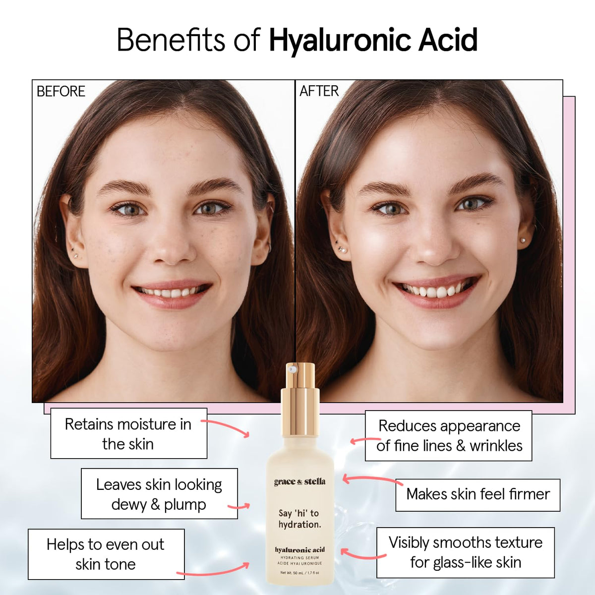 grace stella Award Winning Hyaluronic Acid Serum 2 Pack - grace & stella Official Imagery - 5