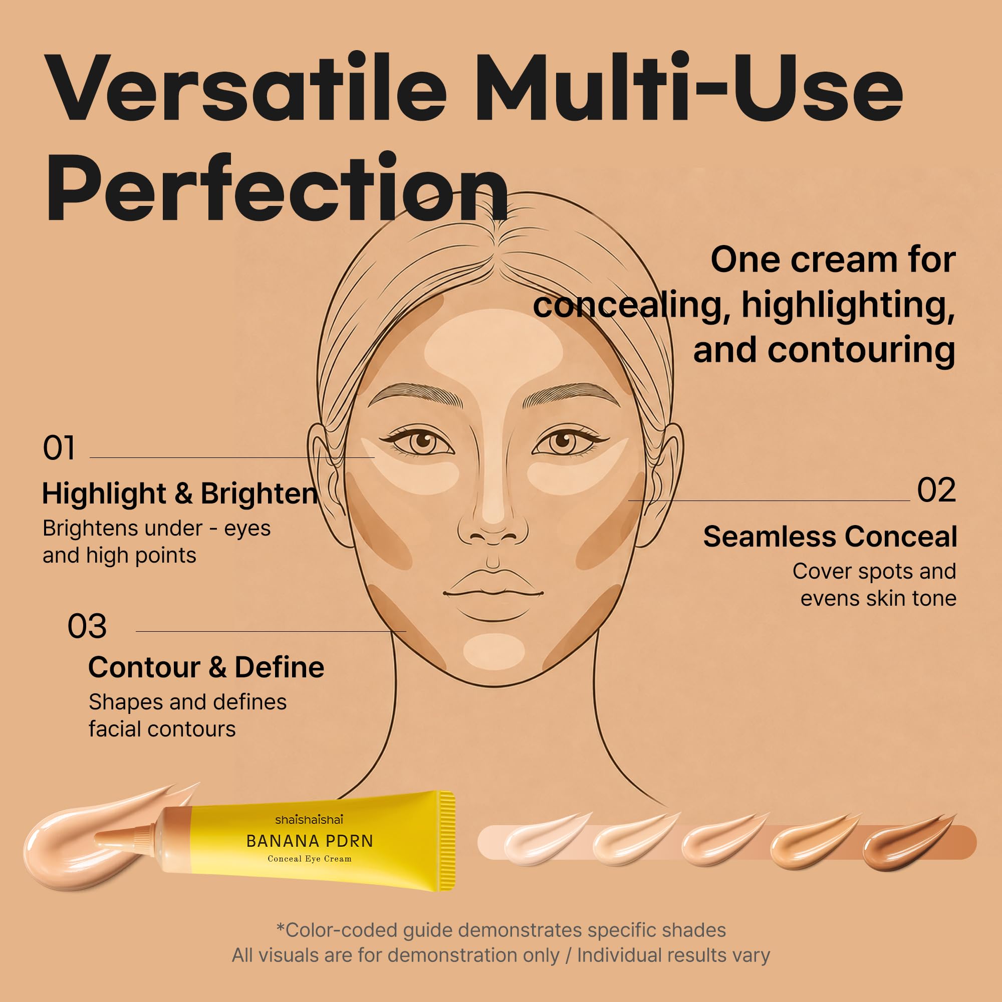 shaishaishai BANANA PDRN Conceal Hydrating Under Eye 0 52 oz - shaishaishai Official Imagery - 8