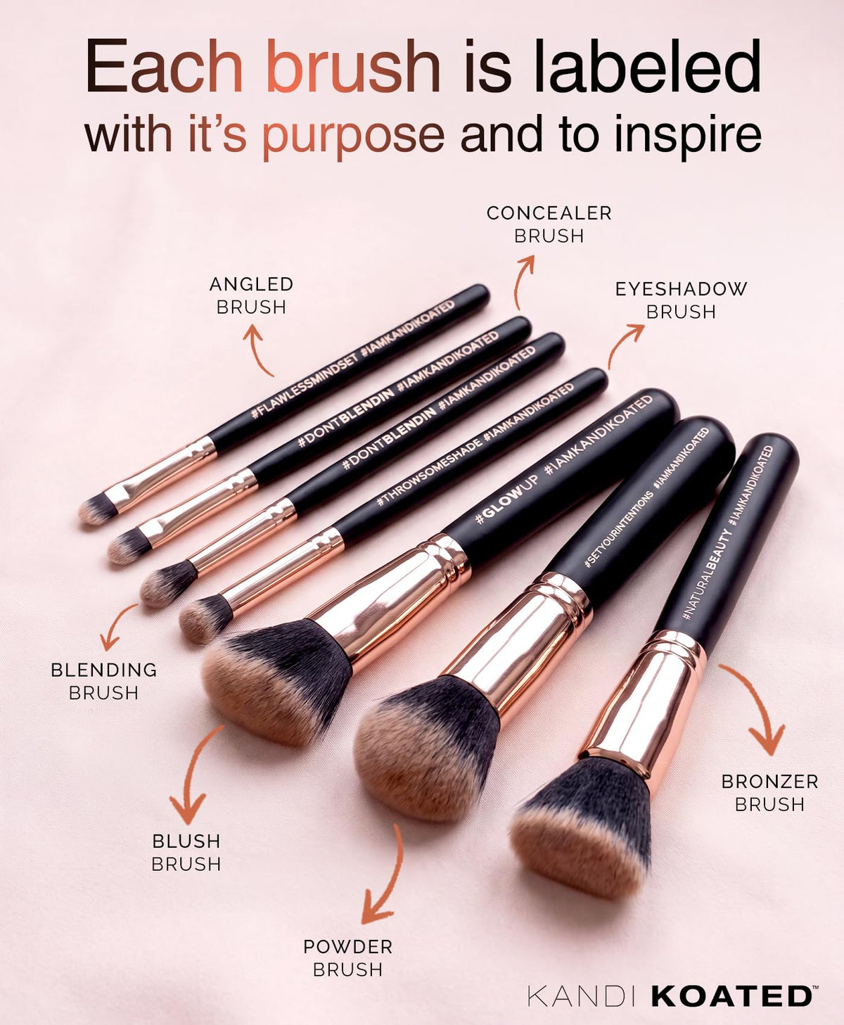 Kandi Burruss 7 Piece Professional Makeup Brush Set - Kandi Official Imagery - 6