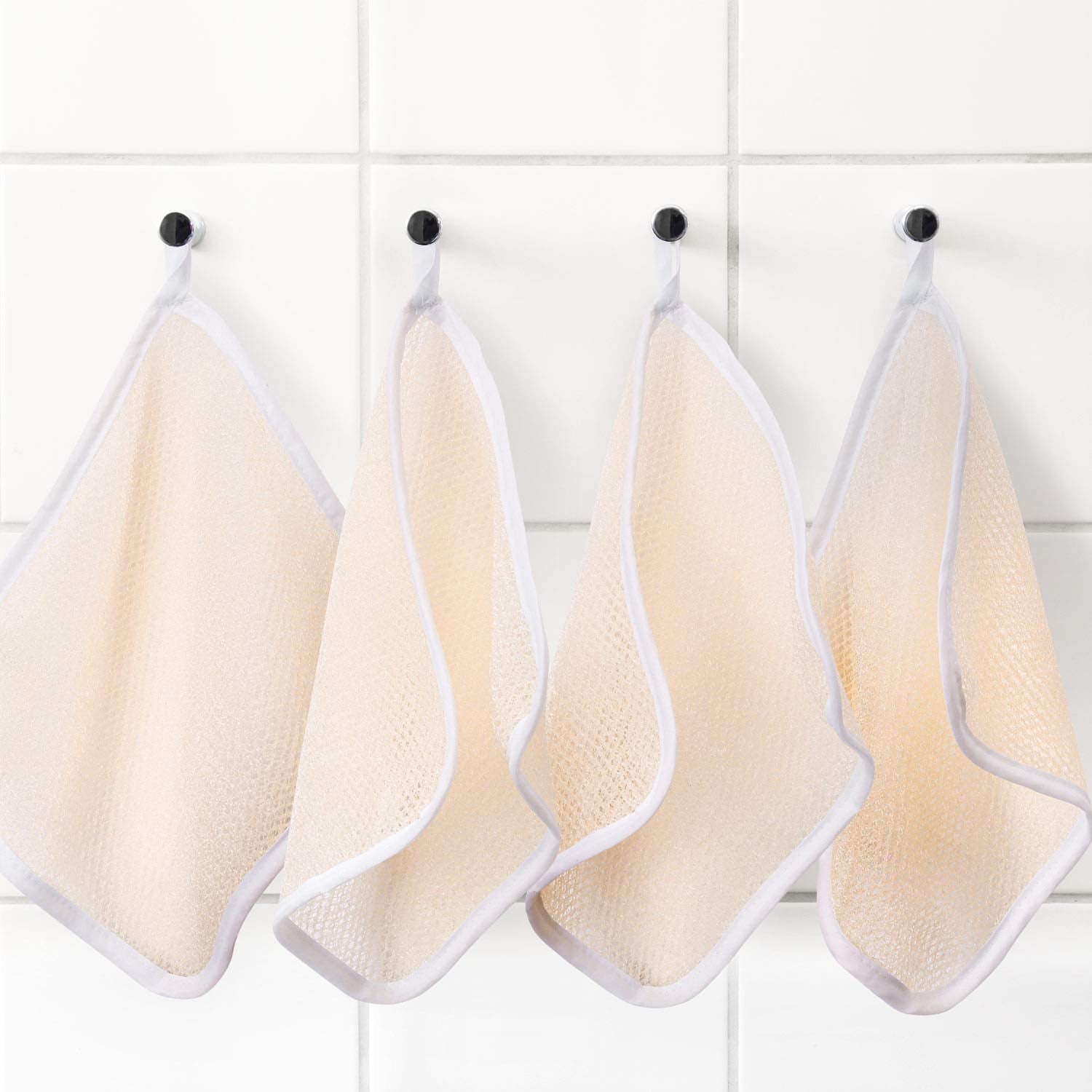 Tatuo 15 Packs Exfoliating Wash Cloths Face Body, Dual Sided, White Edge - Tatuo Official Product View 6