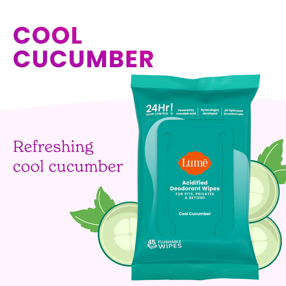 Lume Acidified Deodorant Wipes - Lume Official Imagery - 6