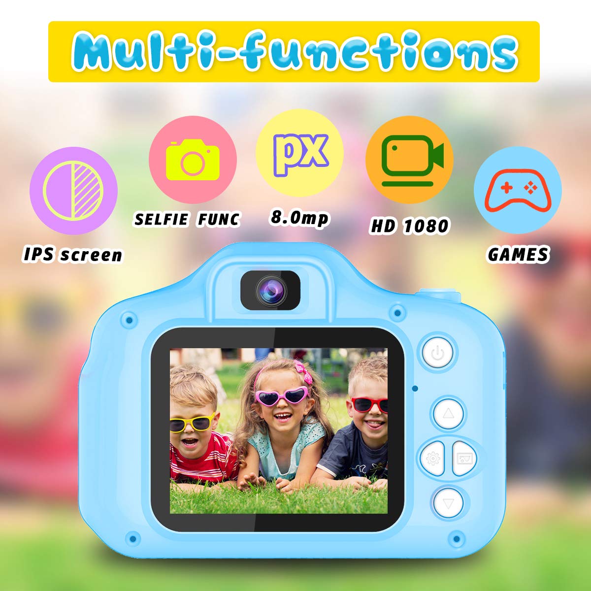 Upgraded Kids Selfie Camera HD Digital Video Camera for Kids - Seckton Official Imagery - 3