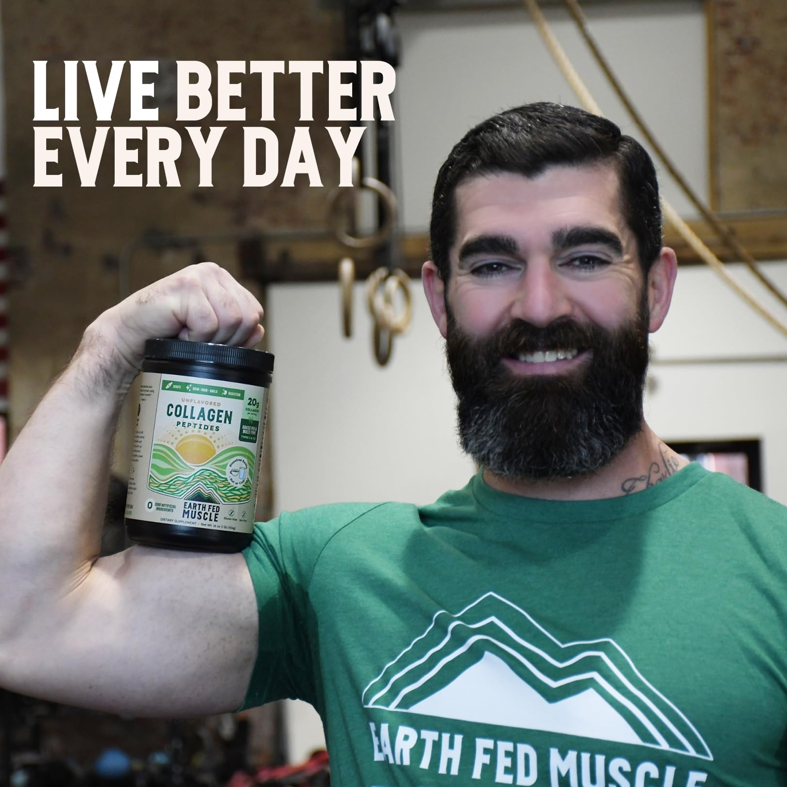 Earth Fed Muscle Collagen Peptides Unflavored 23 Servings - Earth Fed Muscle Official Imagery - 8