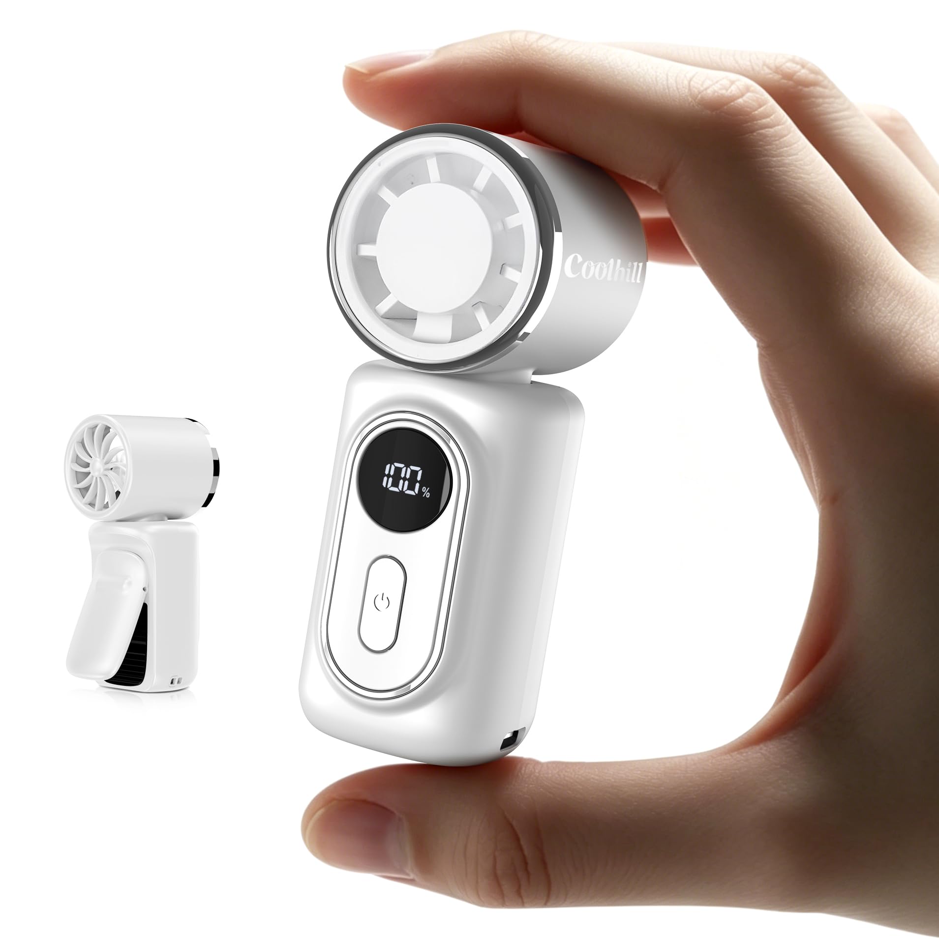 Coolhill Handheld Portable fan with Turbo Cooling, Speed  5500mAh by Coolhill - Angle View 9