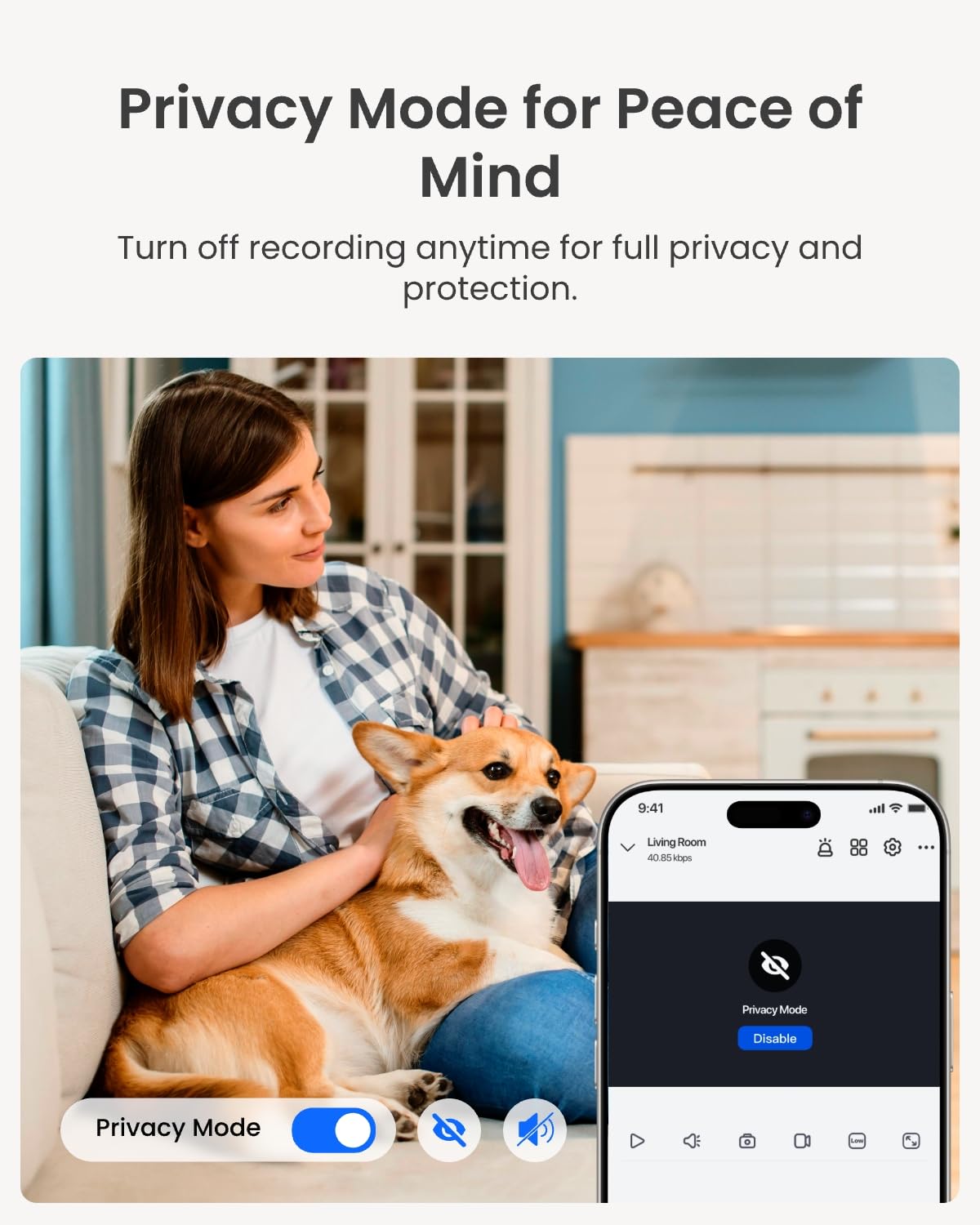 REOLINK 4MP 2K Indoor Camera E1 Plug in WiFi 6 Security - Premium Selection Official Imagery - 6