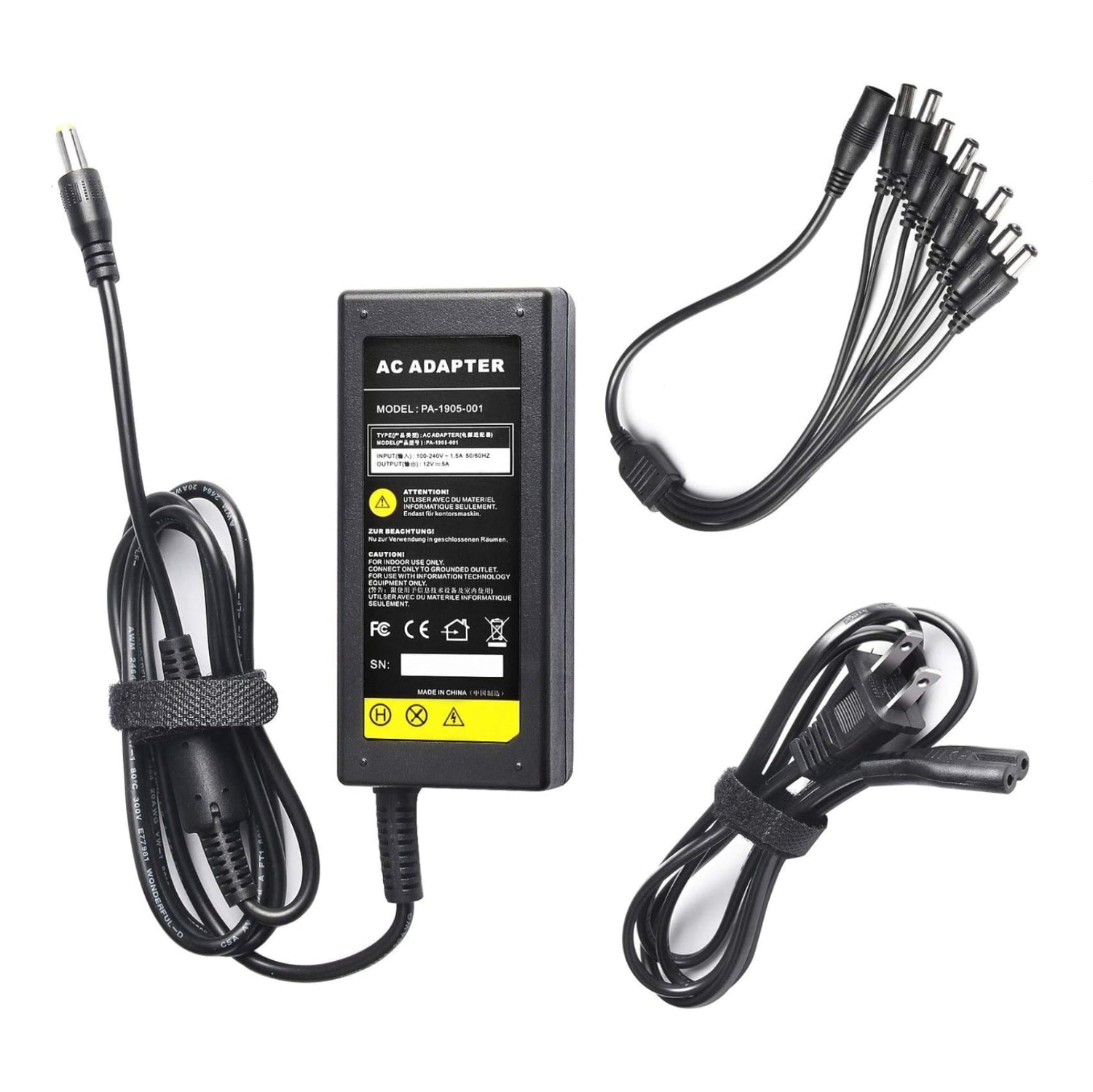 Fancy Buying security camera power adapter 12V 5A 8-way AC to DC for surveillance system setup