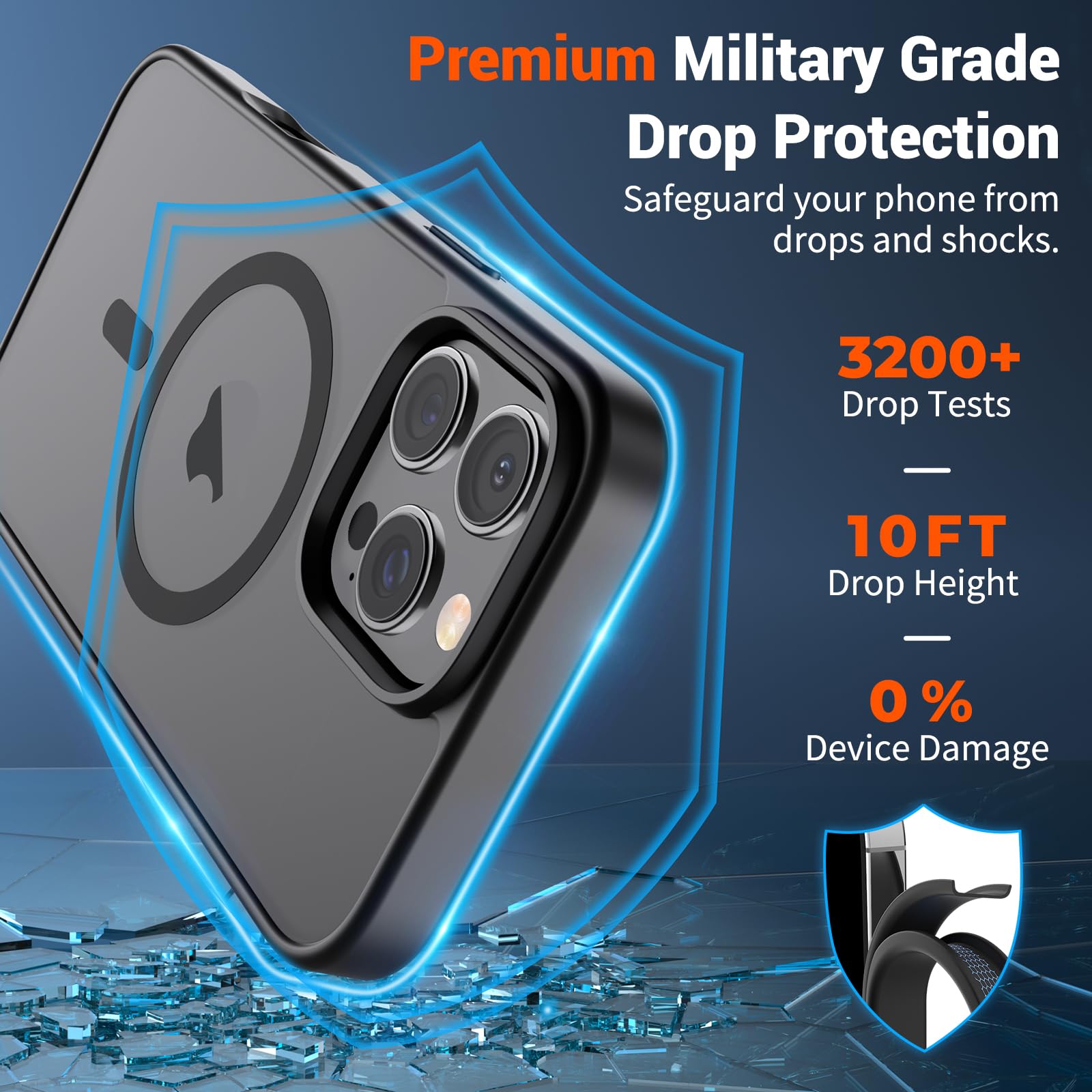 SUPFINE Magnetic for iPhone 16 Pro Max Case Black - SUPFINE Official Product View 3