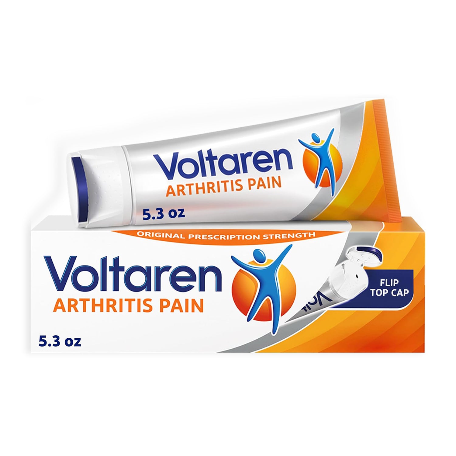 Voltaren Arthritis Pain Relief Gel with 1% Diclofenac Sodium, a topical NSAID for joint and muscle pain relief.