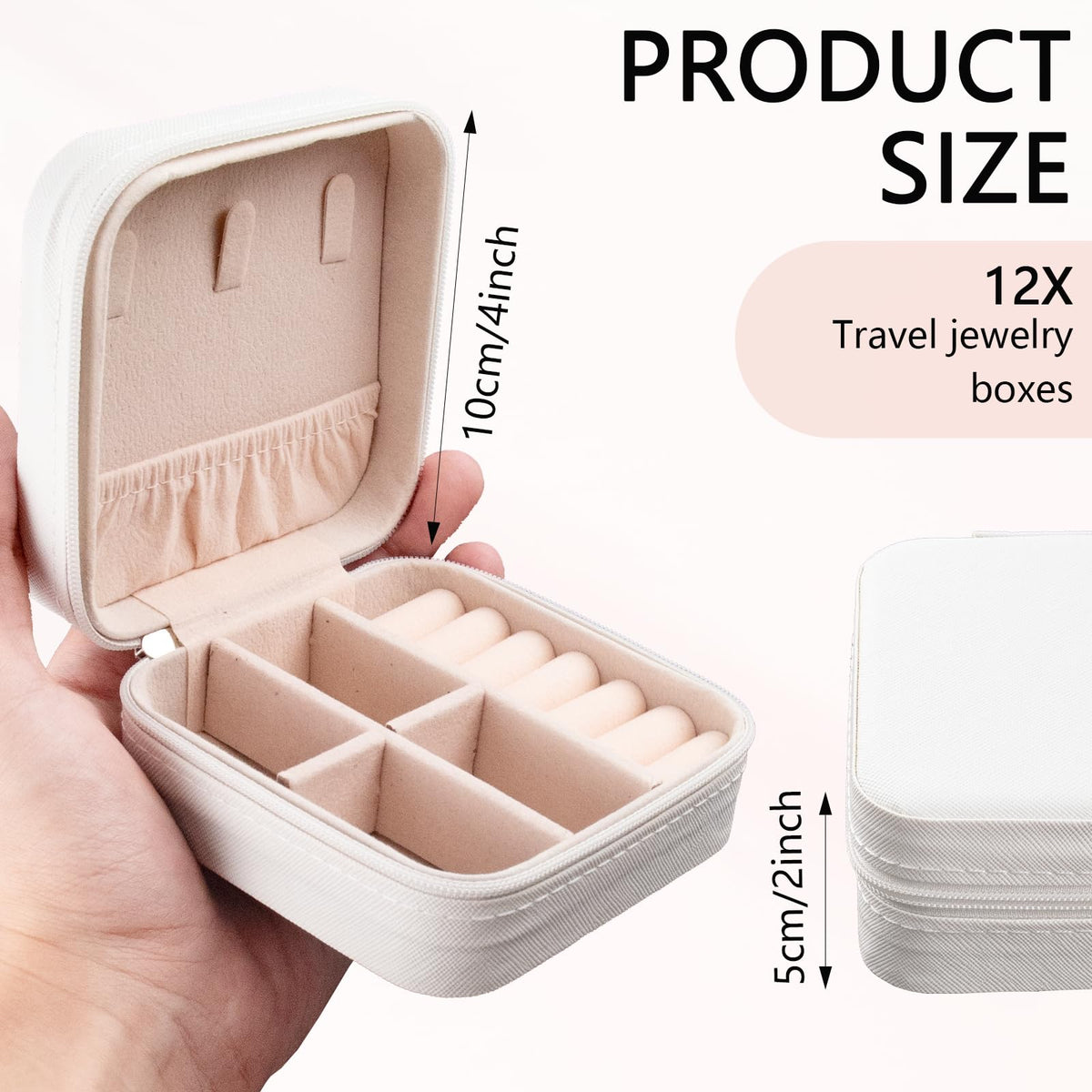 12 Pcs Mini Travel Jewelry Case Bridesmaid Proposal Gift - QUYLIXX Official Imagery - 3