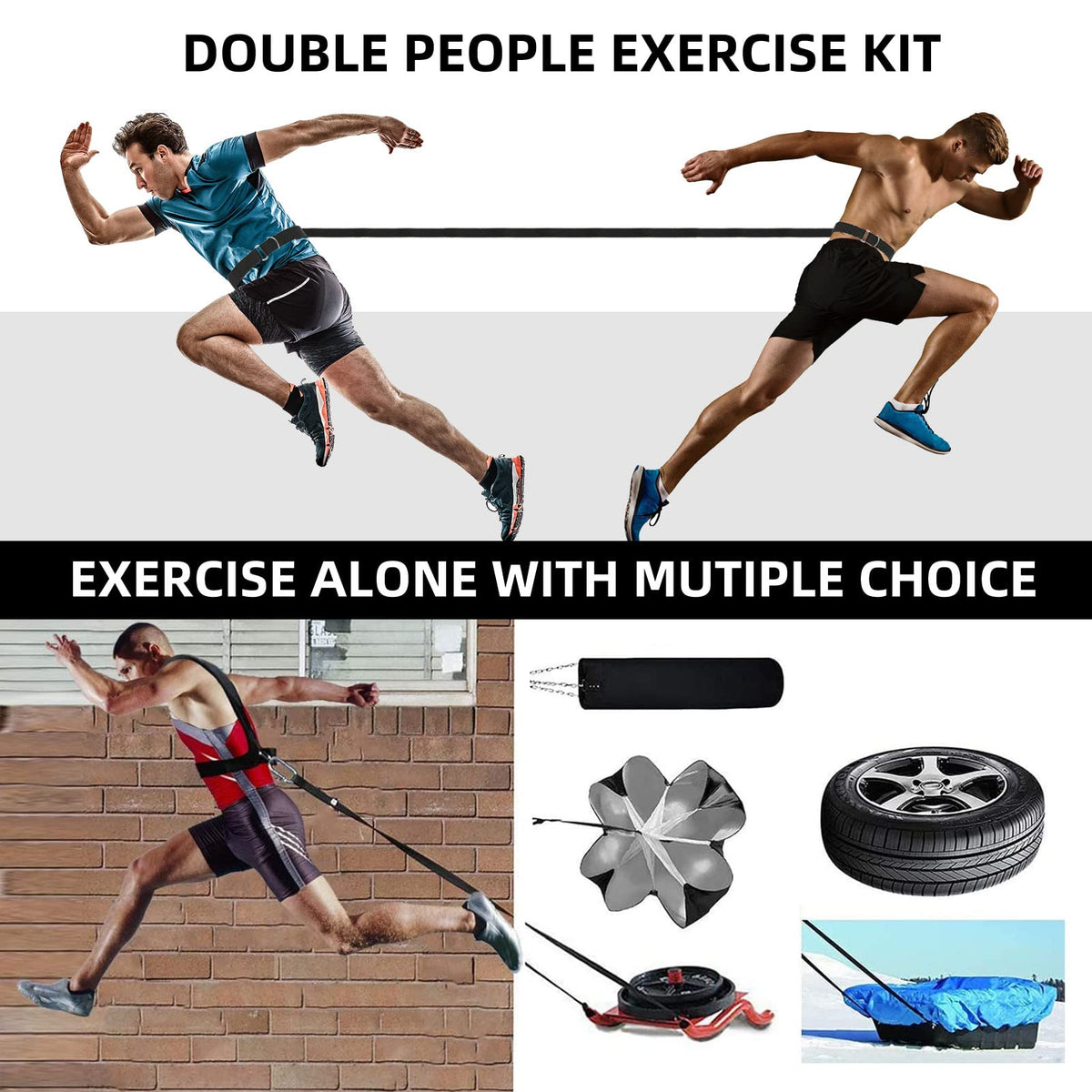 Sled Harness Set Pulling Strap for Speed Power Agility - OYINDIZ Official Imagery - 7