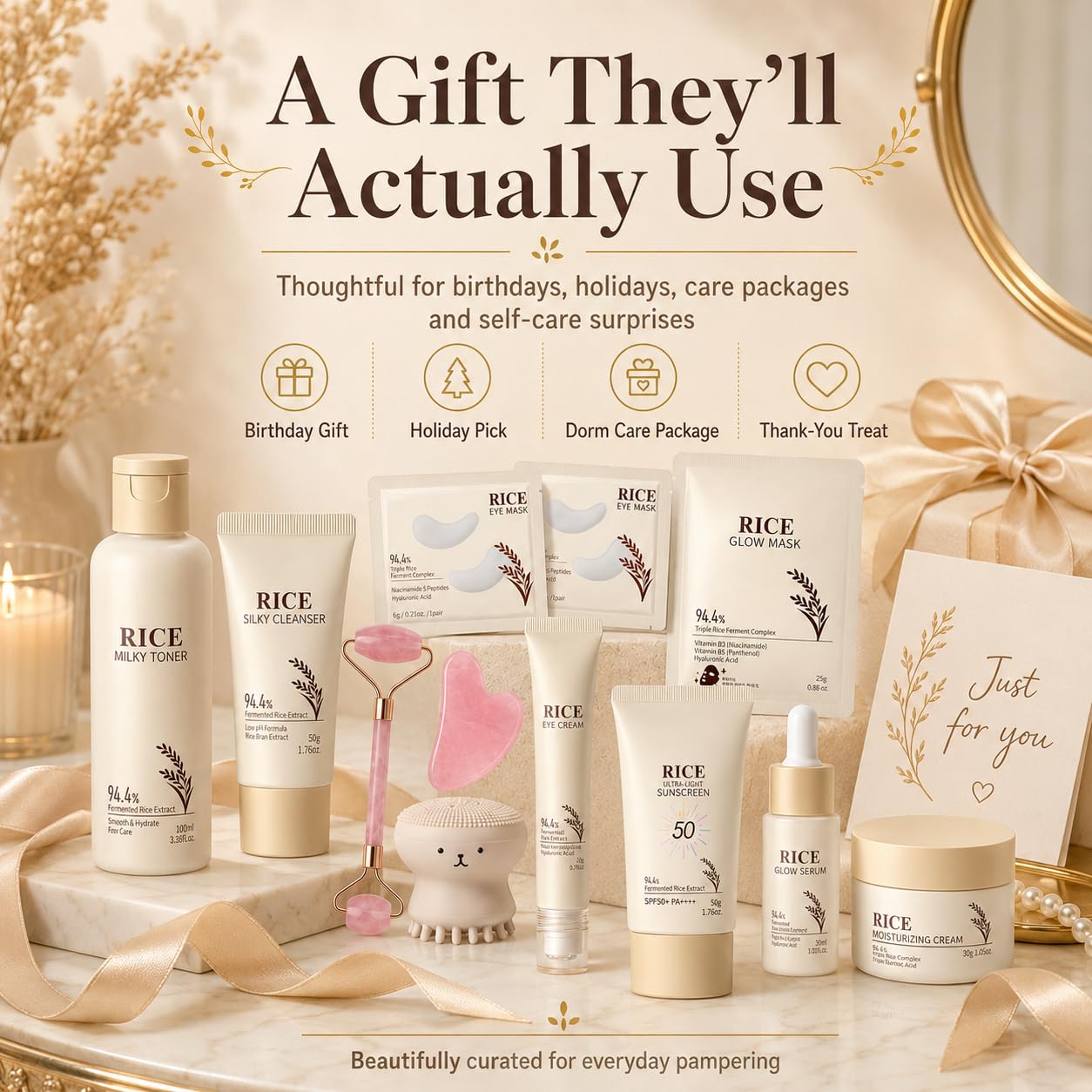 13PCS Rice Korean Skin Care Set, Korean Skincare Set, Korean - MrCuvaryas