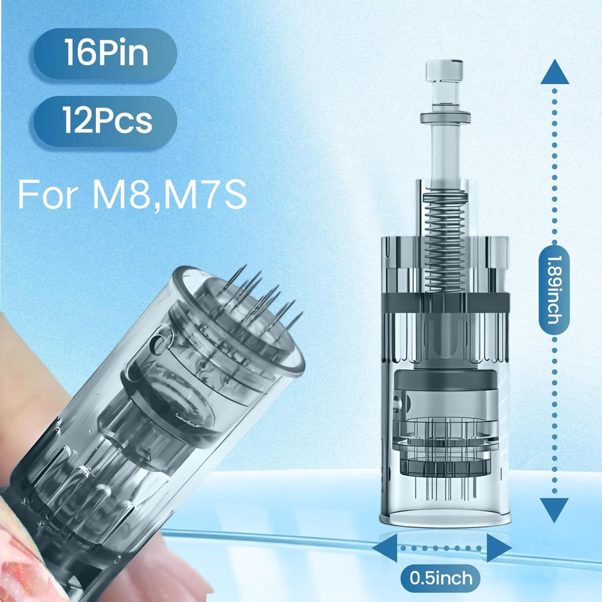 Microneedling Derma Roller Pen Cartridges for M8 M7S at Home - MEMTIM Official Imagery - 3