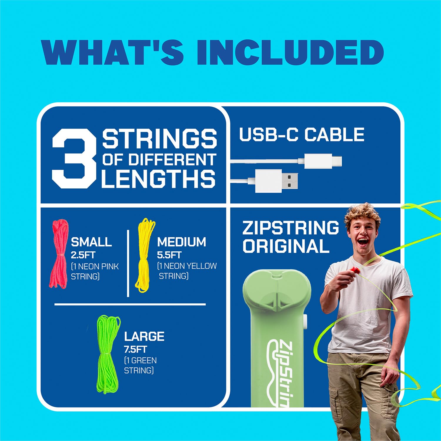 ZipString Original Rope Launcher Toy, Luscious Lime - ZipString Official Product View 8