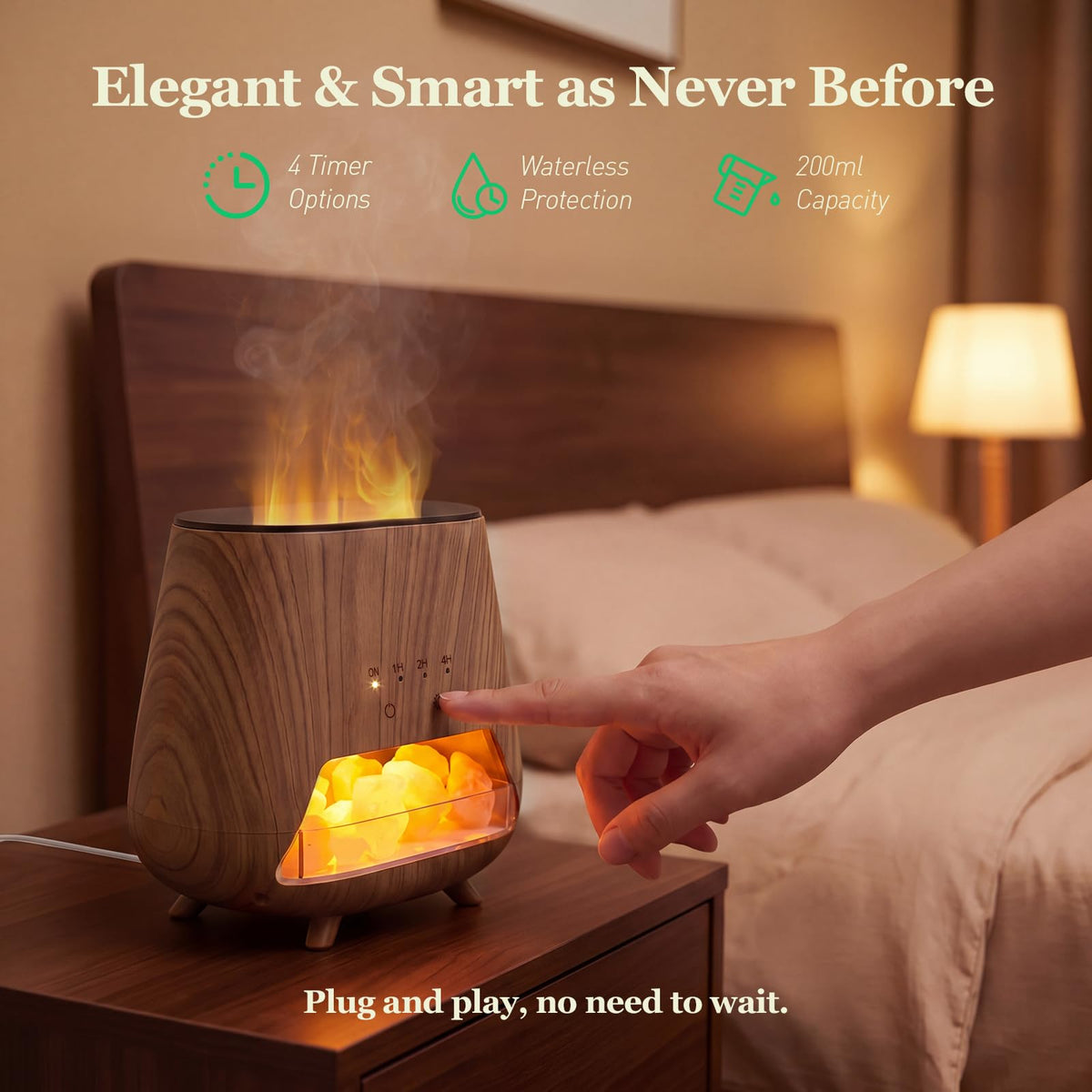 Essential Oil Diffuser for Home Himalayan Lamp - OUWEDW Official Imagery - 4