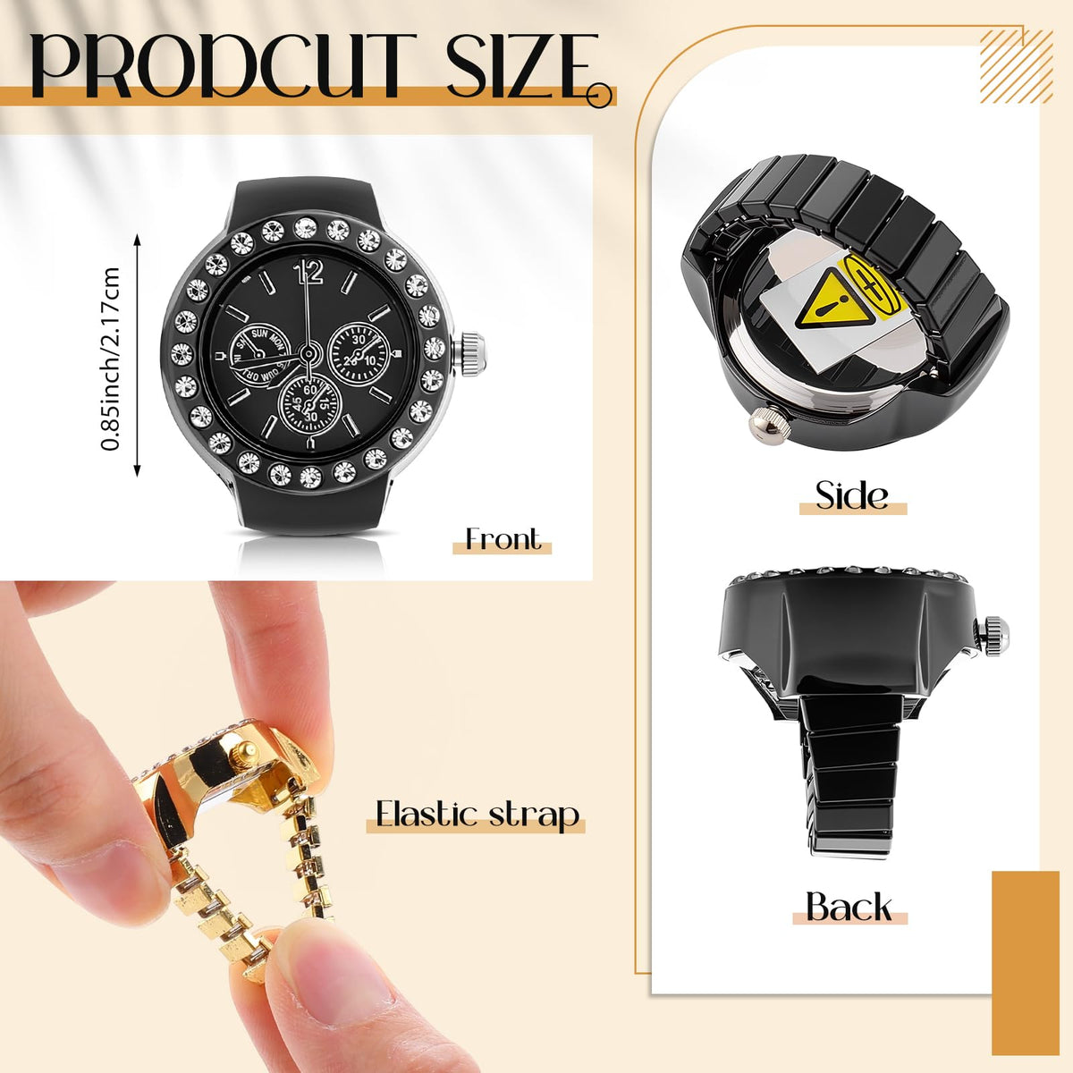 Landical 10 Pcs Finger Watches for Women Men - Landical Official Imagery - 3