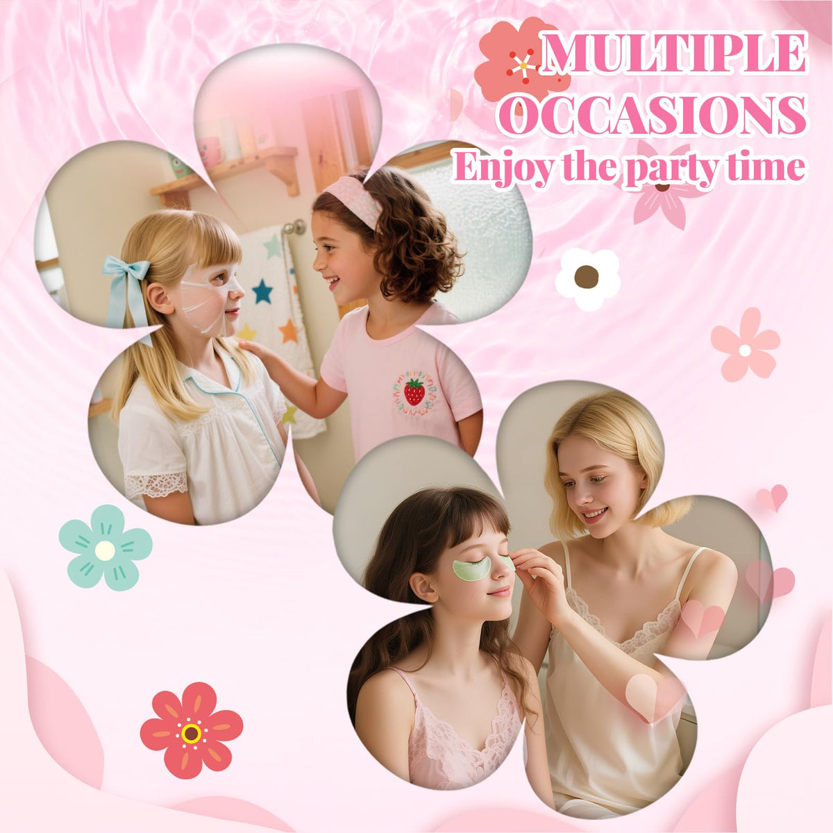 120 PCS Spa Party Supplies for Girls Sleepover Party - MUREND Official Imagery - 4