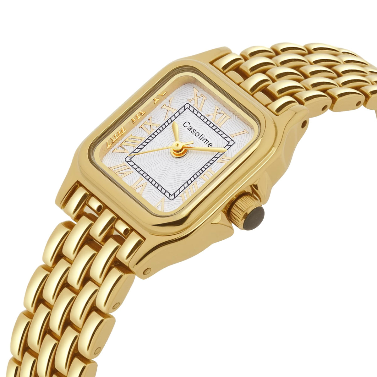 Gold Watches for Women Vintage Rectangular Dainty Jewelry - Casotime Official Imagery - 3