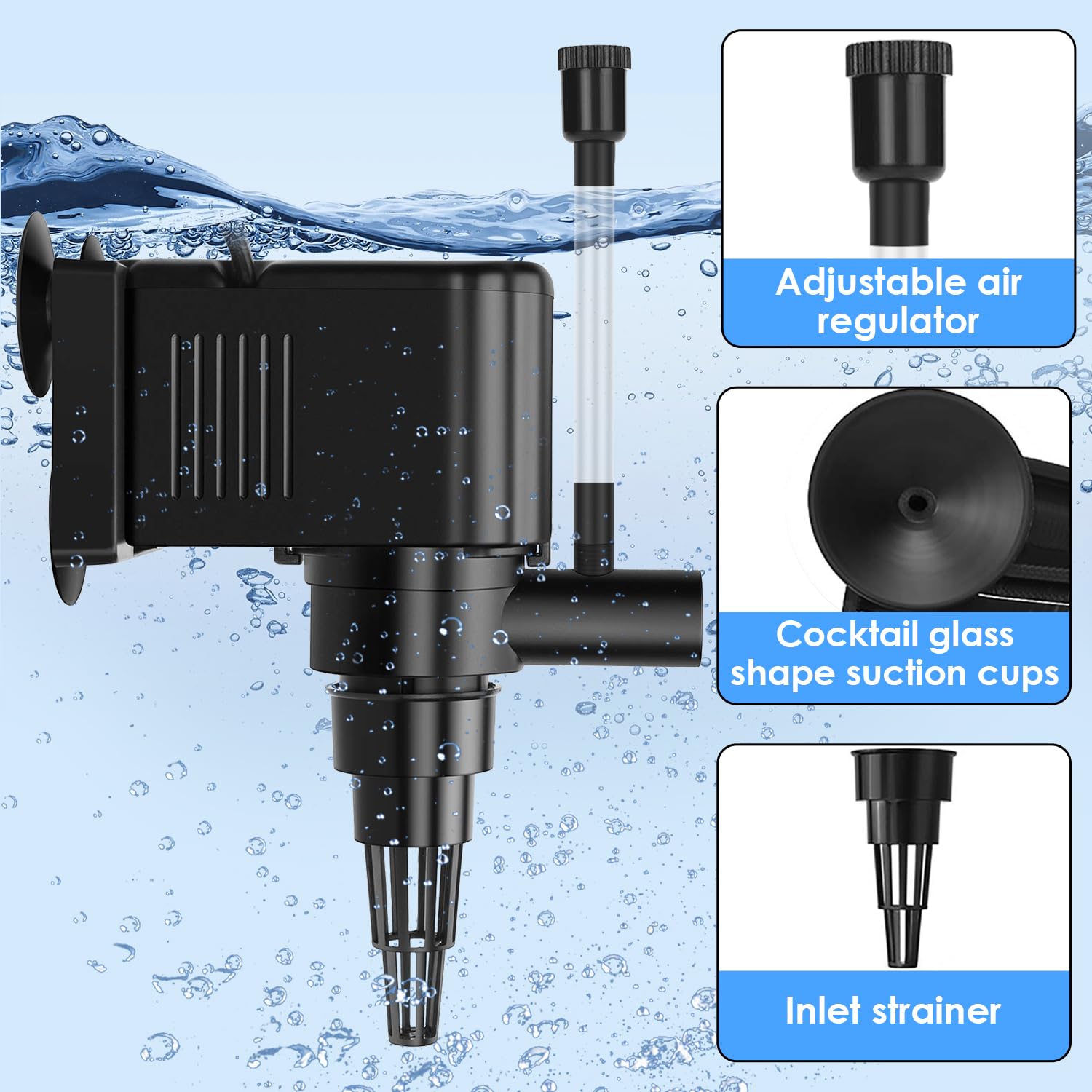 AquaMiracle Aquarium Powerhead Pump Circulating Water Pump 135 GP - AquaMiracle Official Product View 4
