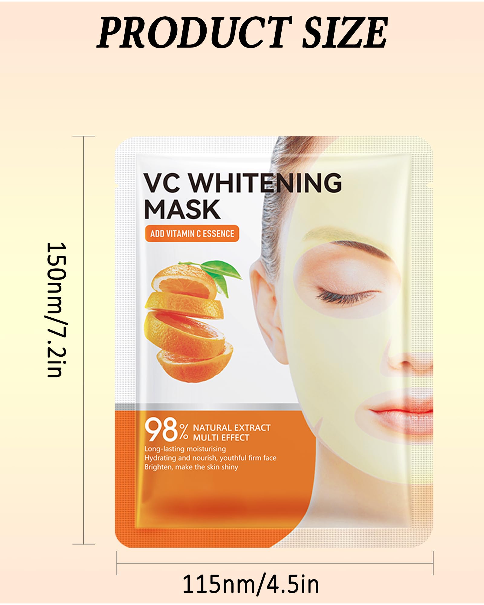 Face Mask Set-6Pcs VC Soft Facial Masks, Hydrating Facial Sheet - LYSdefeu