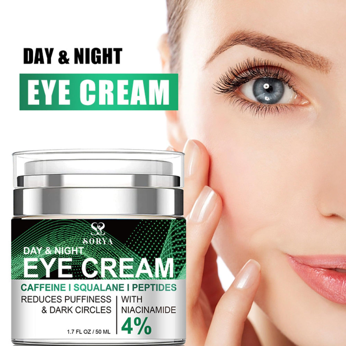 SORYA Caffeine Eye Cream for Dark Circles Puffiness Anti - SORYA Official Imagery - 3