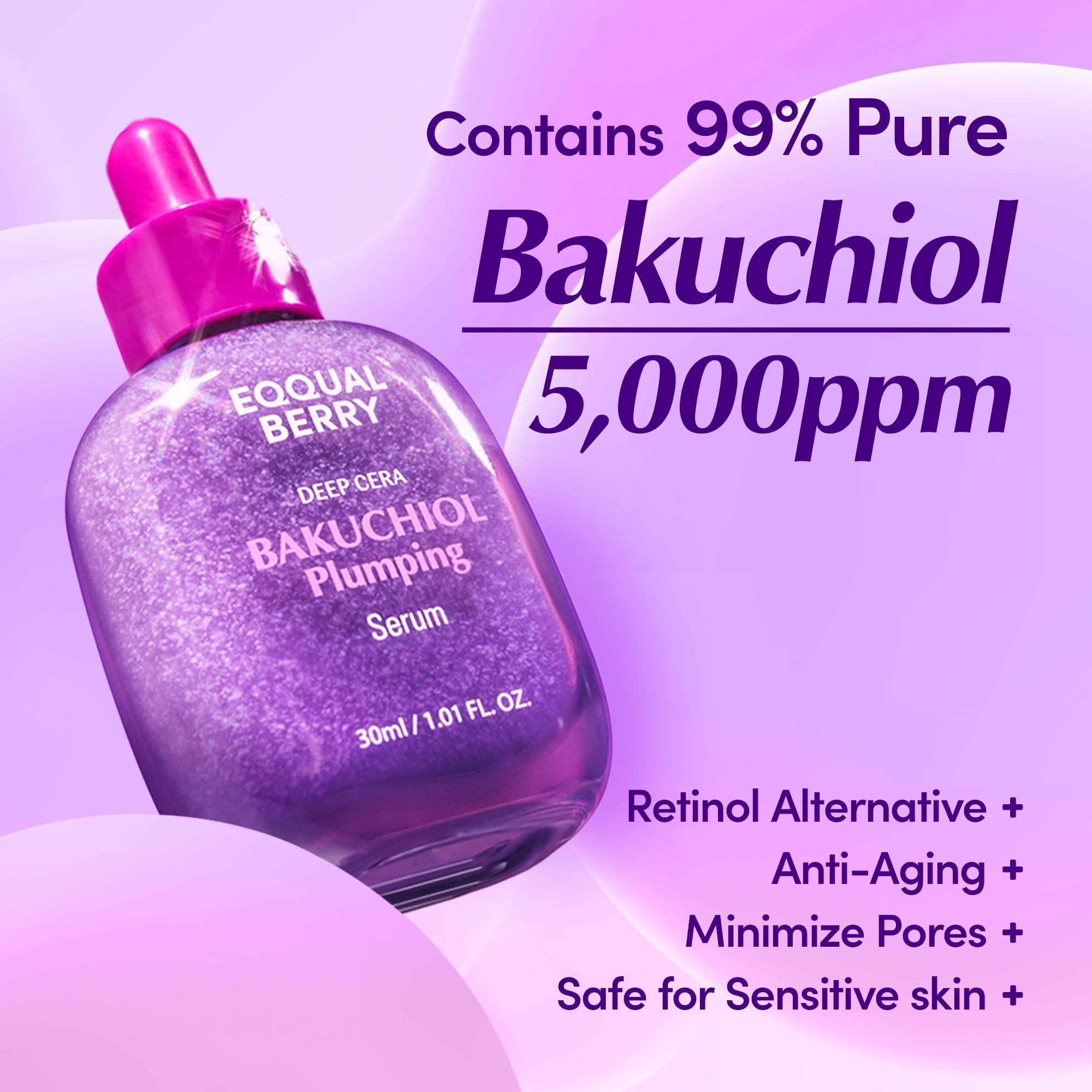 EQQUALBERRY Bakuchiol Plumping Face Serum - EQQUALBERRY